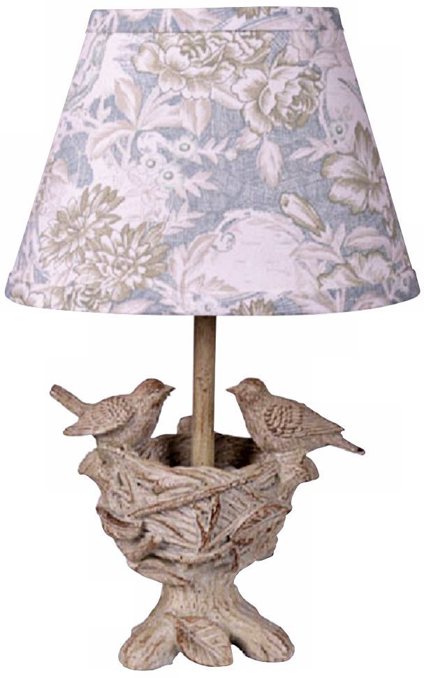 Spring Blessings Accent Lamp with Toile Shade