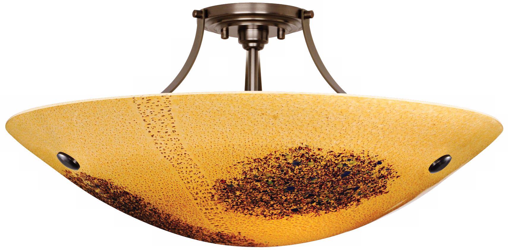 LBL Veneto Venti Bronze Amber Glass 30" Wide Ceiling Light