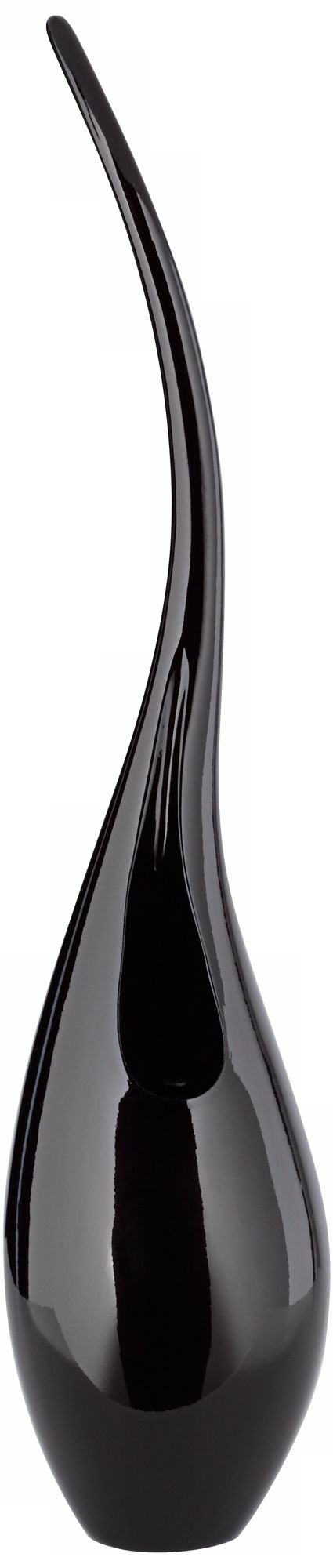 Large Black Lacquer Flame Vase