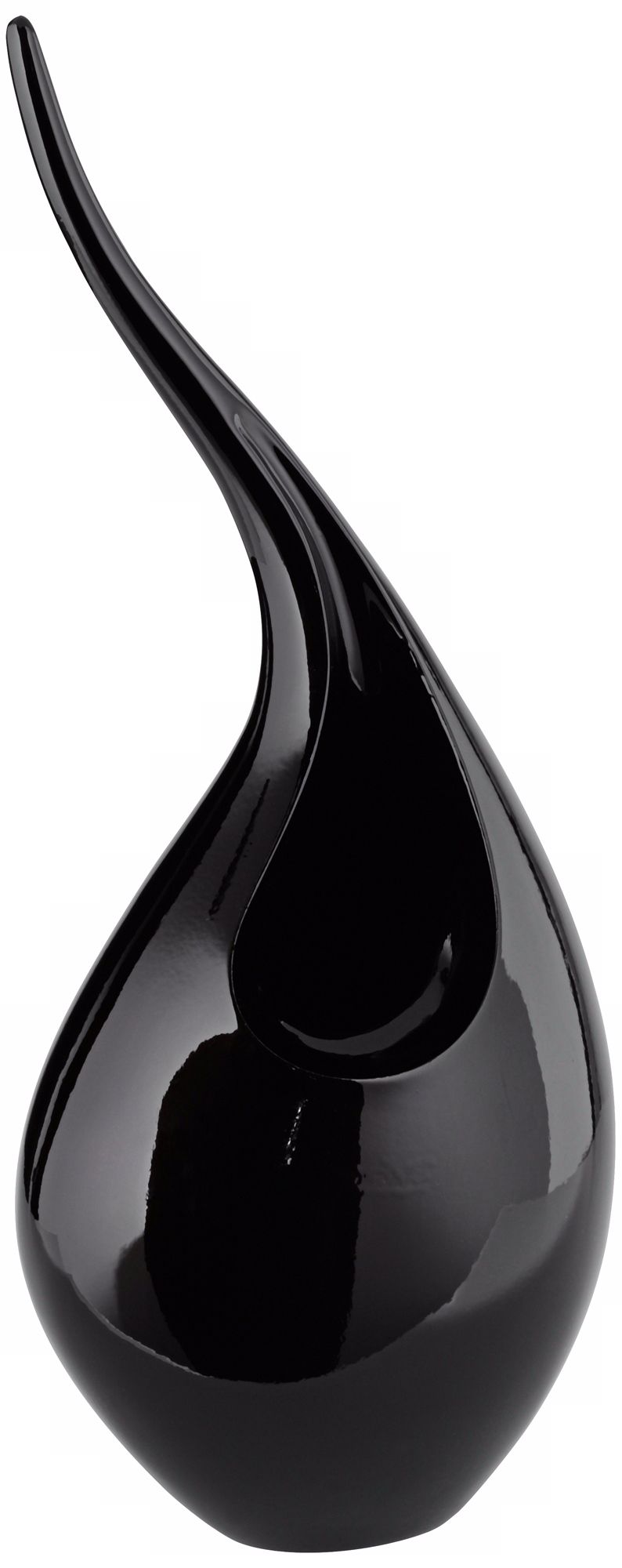 Small Black Lacquer Flame Vase
