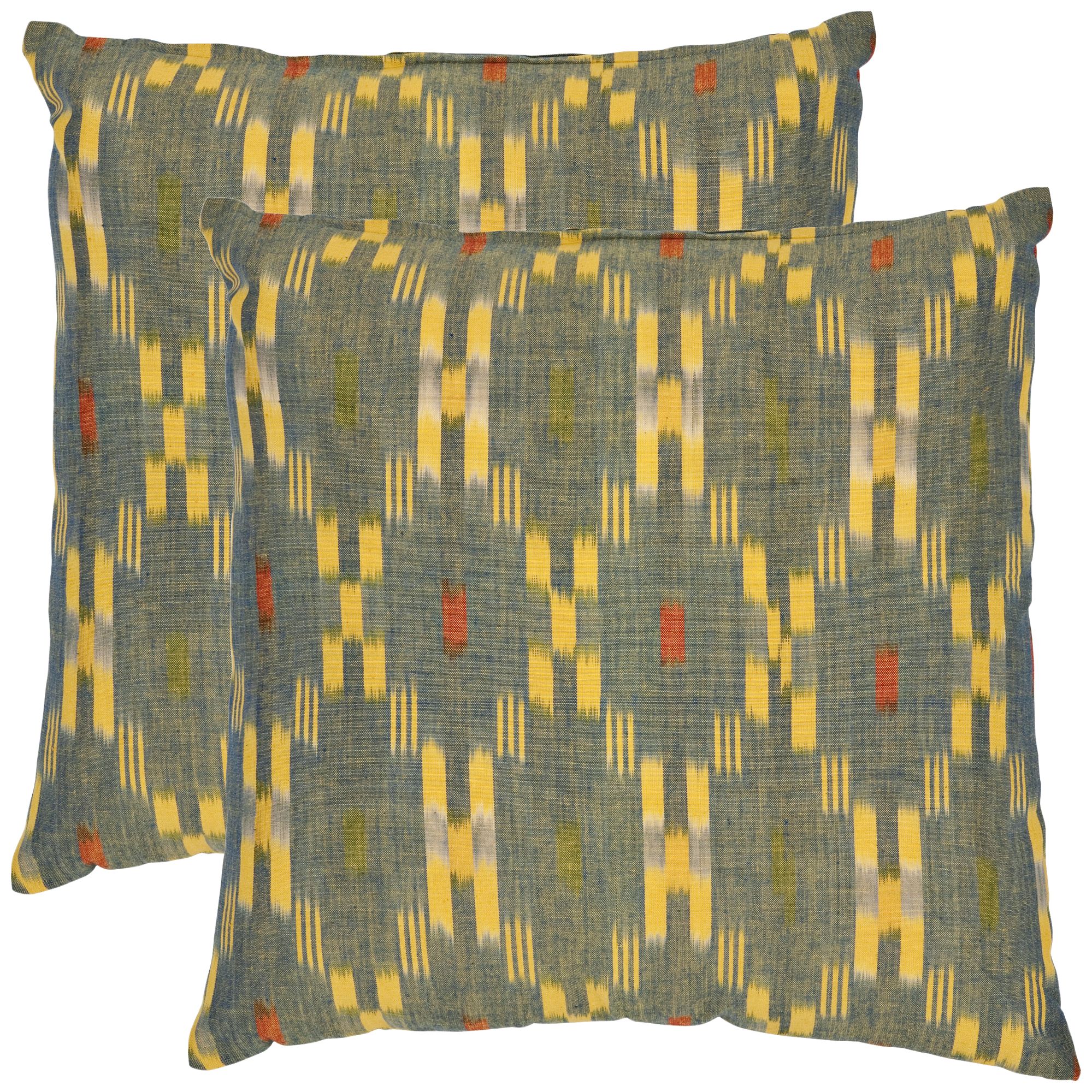 Set of 2 Safavieh Jay Yellow Ikat Accent Pillows