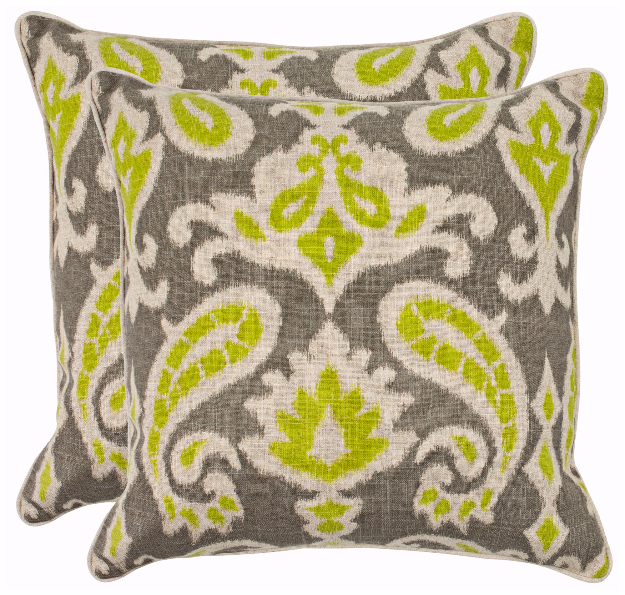 Set of 2 Safavieh Dylan Summer Lime Paisley Pillows