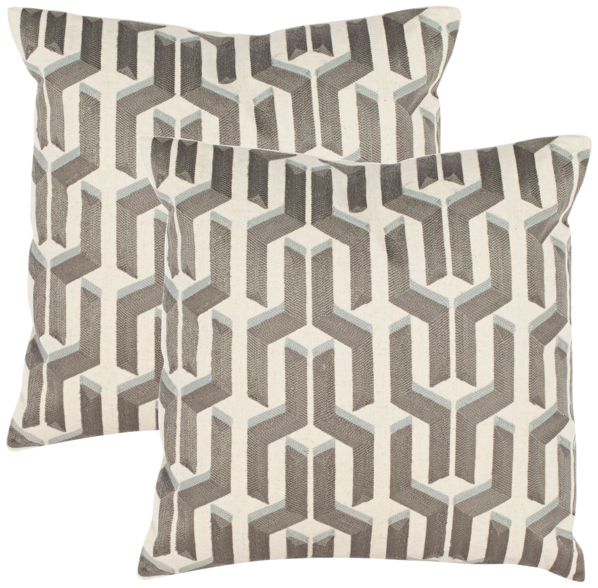 Set of 2 Safavieh Texola Blue-Silver Accent Pillows