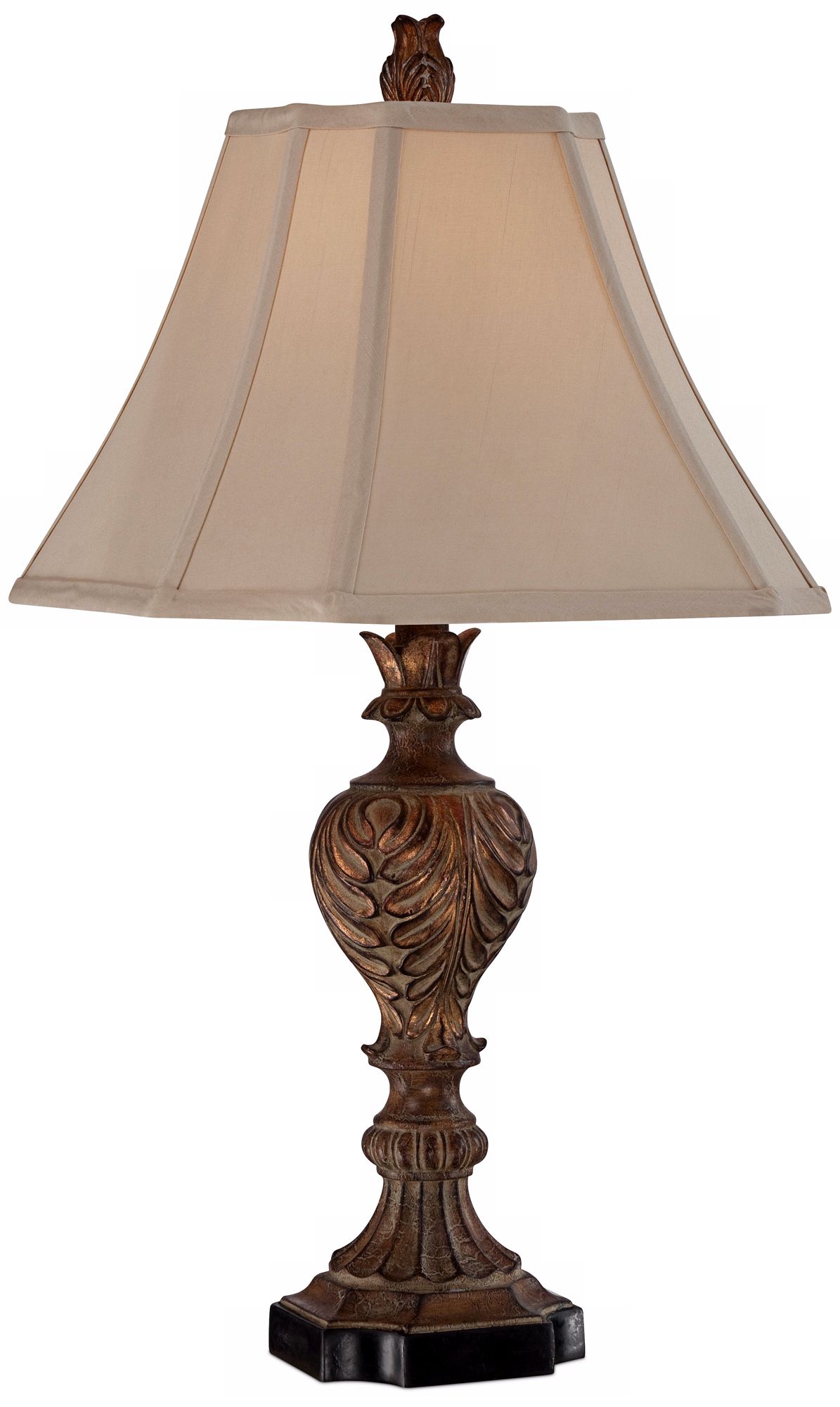 Regio Carved Brown Table Lamp