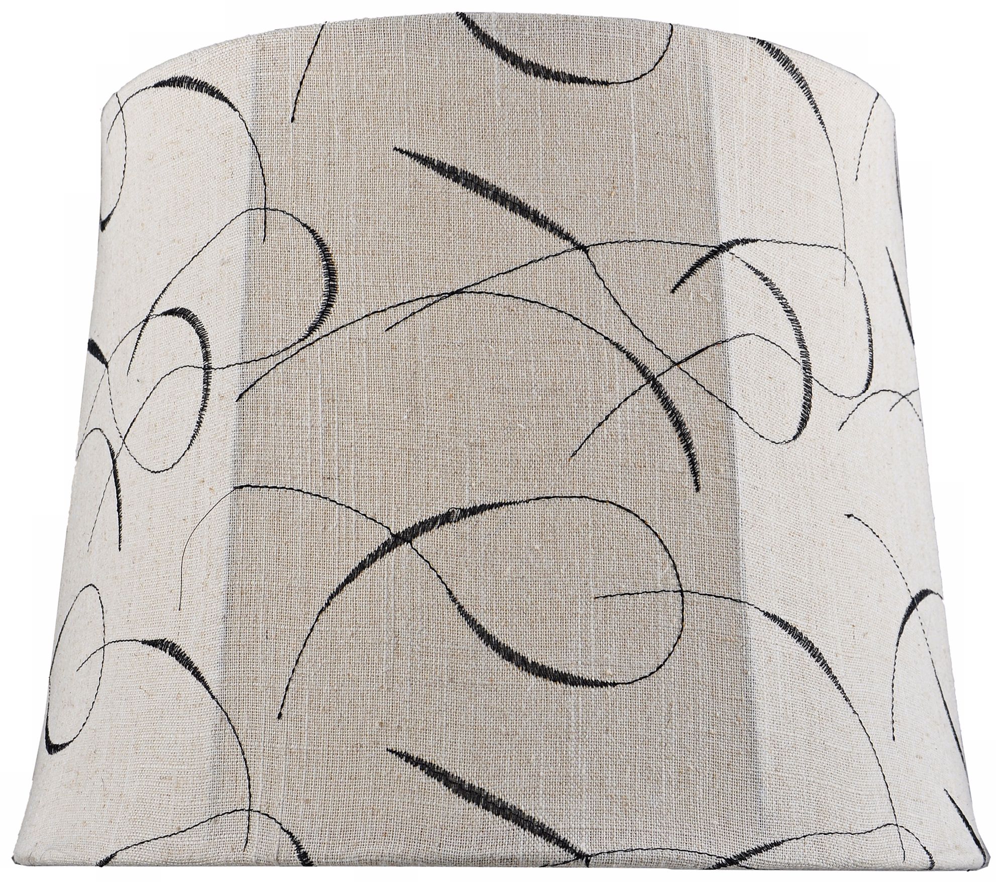 Black Swirl Embroidered Drum Shade 12x14x11 (Spider)