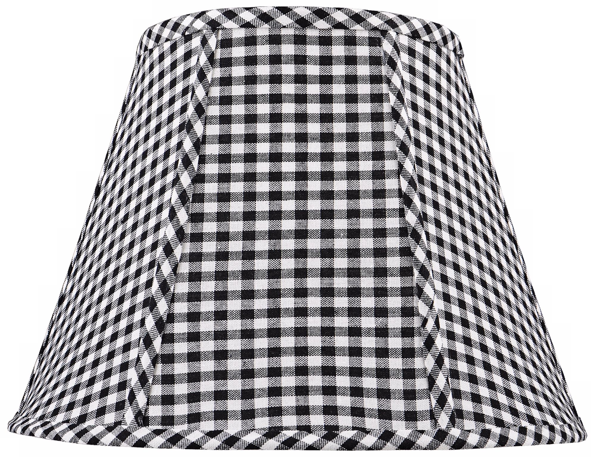 Black and White Check Lamp Shade 9x16x12 (Spider)