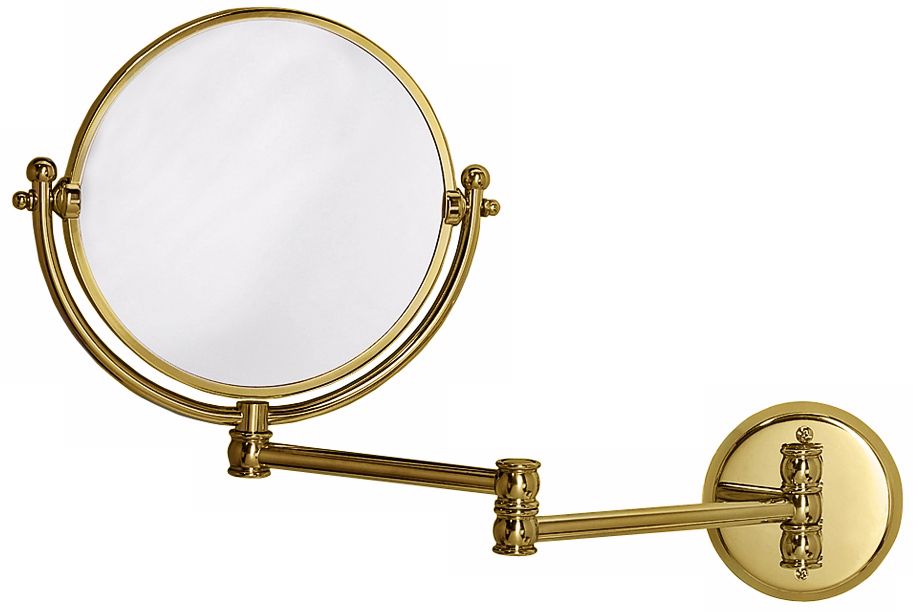 Gatco Polished Brass 19 1/2" Wide Swing Arm Wall Mirror