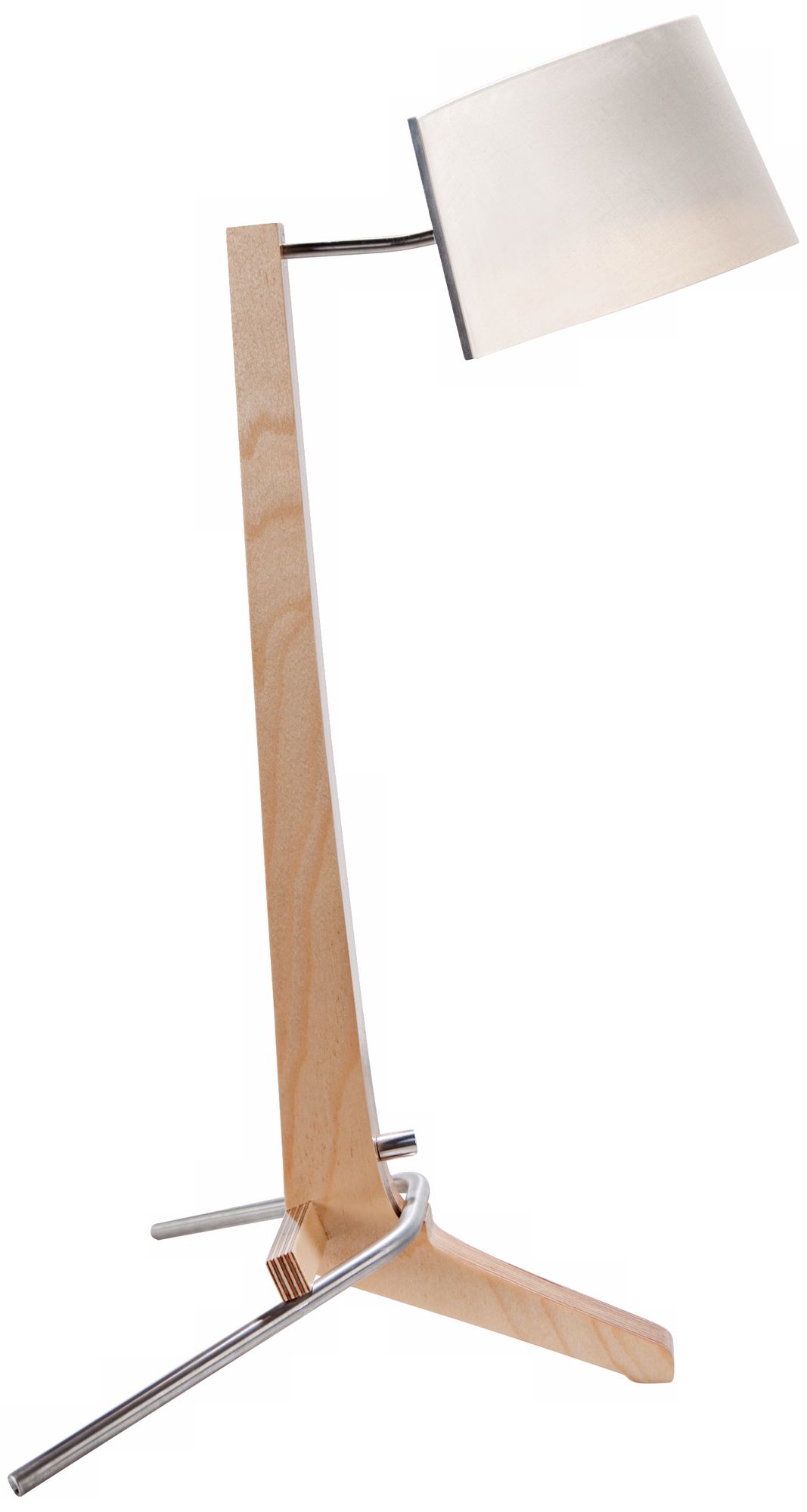 Cerno Silva Baltic Birch and White Linen Desk Lamp