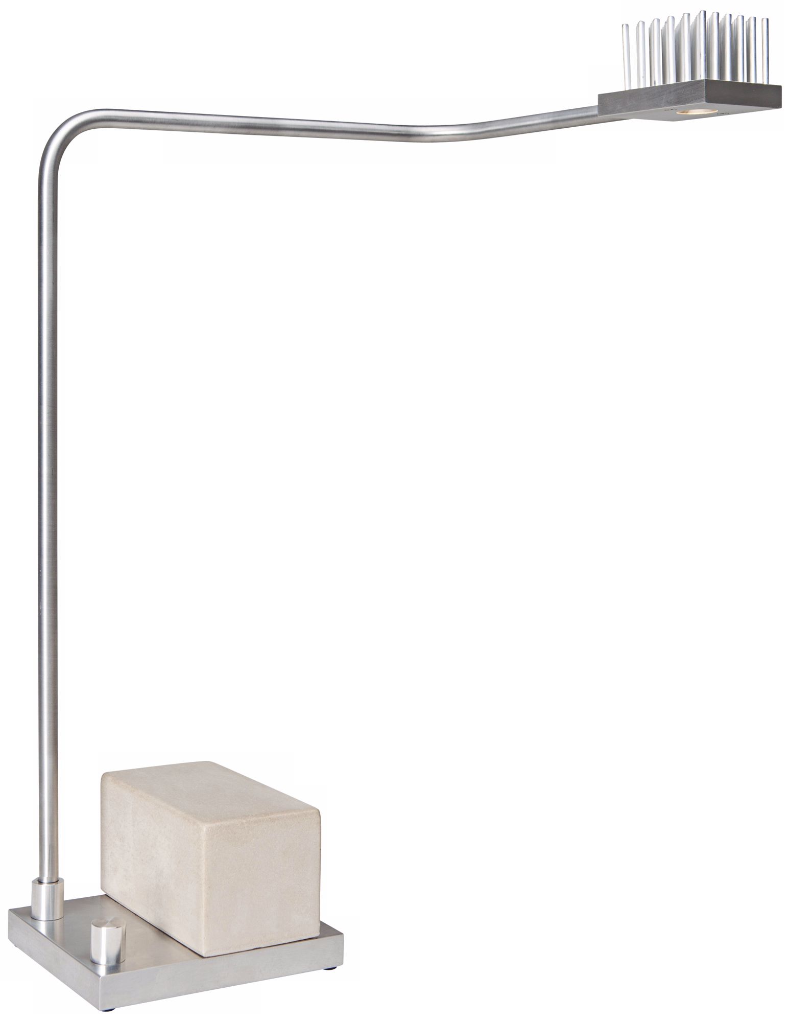 Cerno Onus Aluminum and Natural Concrete LED Desk Lamp