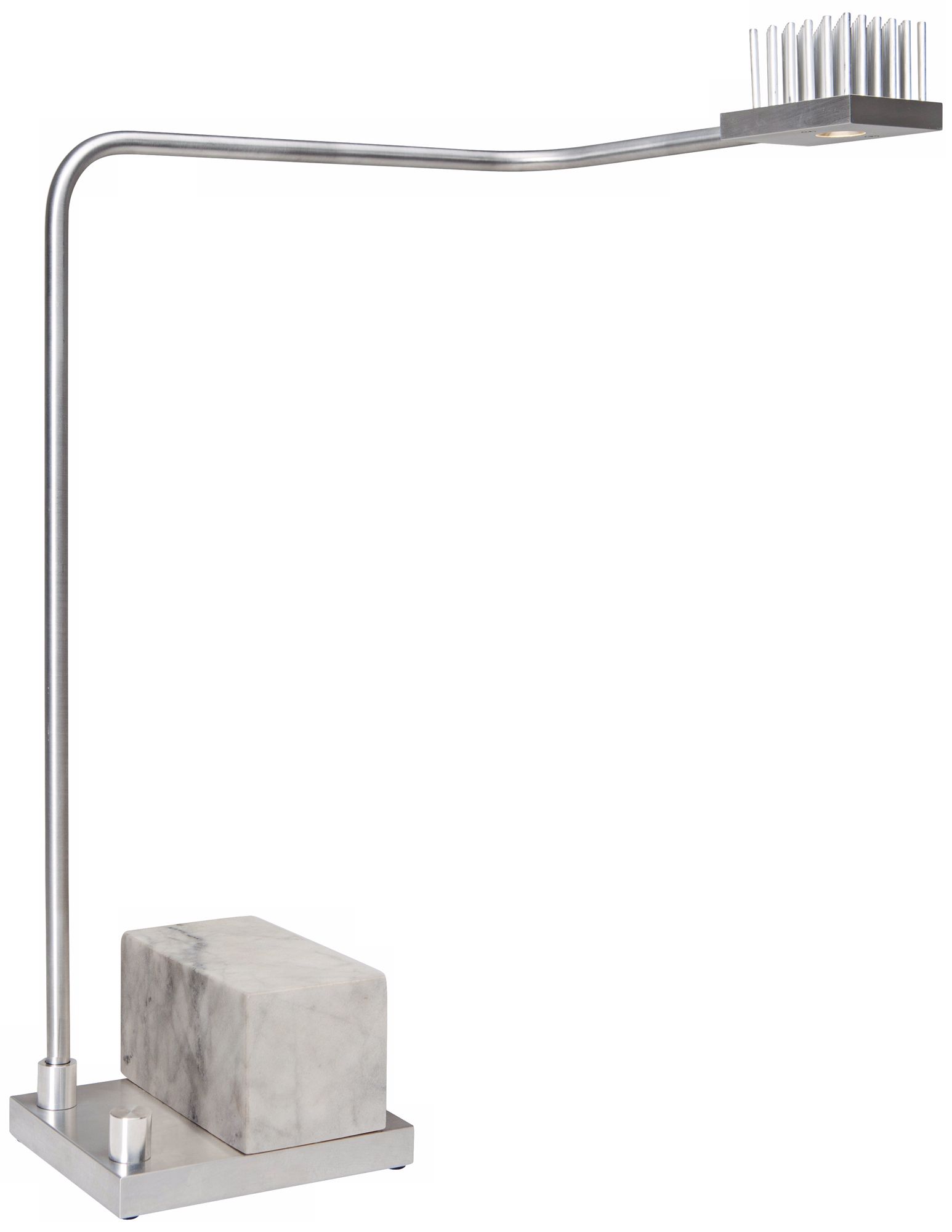 Cero Onus Brushed Aluminum and Marble LED Desk Lamp