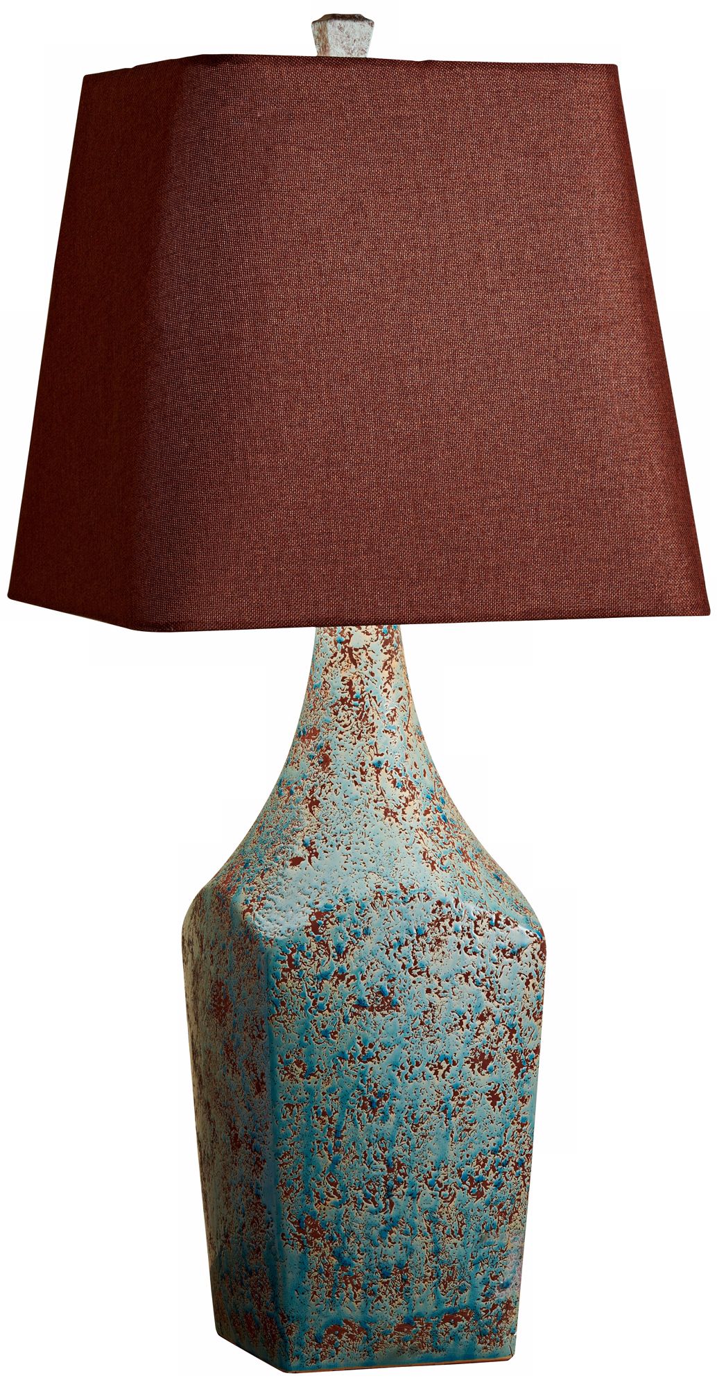 Murray Feiss Antica Ceramica Turquoise Table Lamp