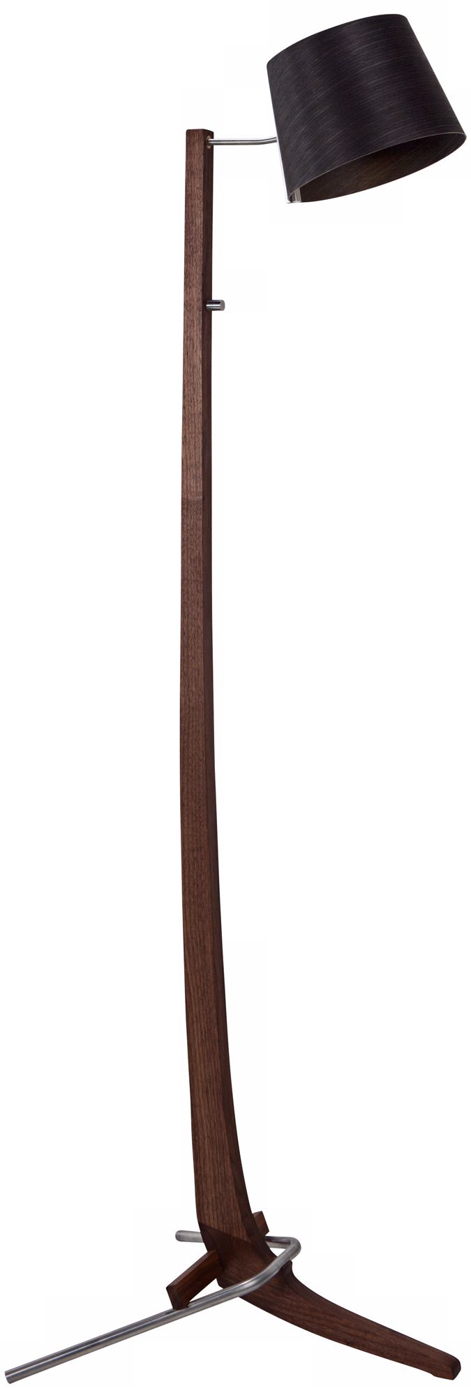 Cerno Silva Oiled Walnut and Ebony LED Floor Lamp