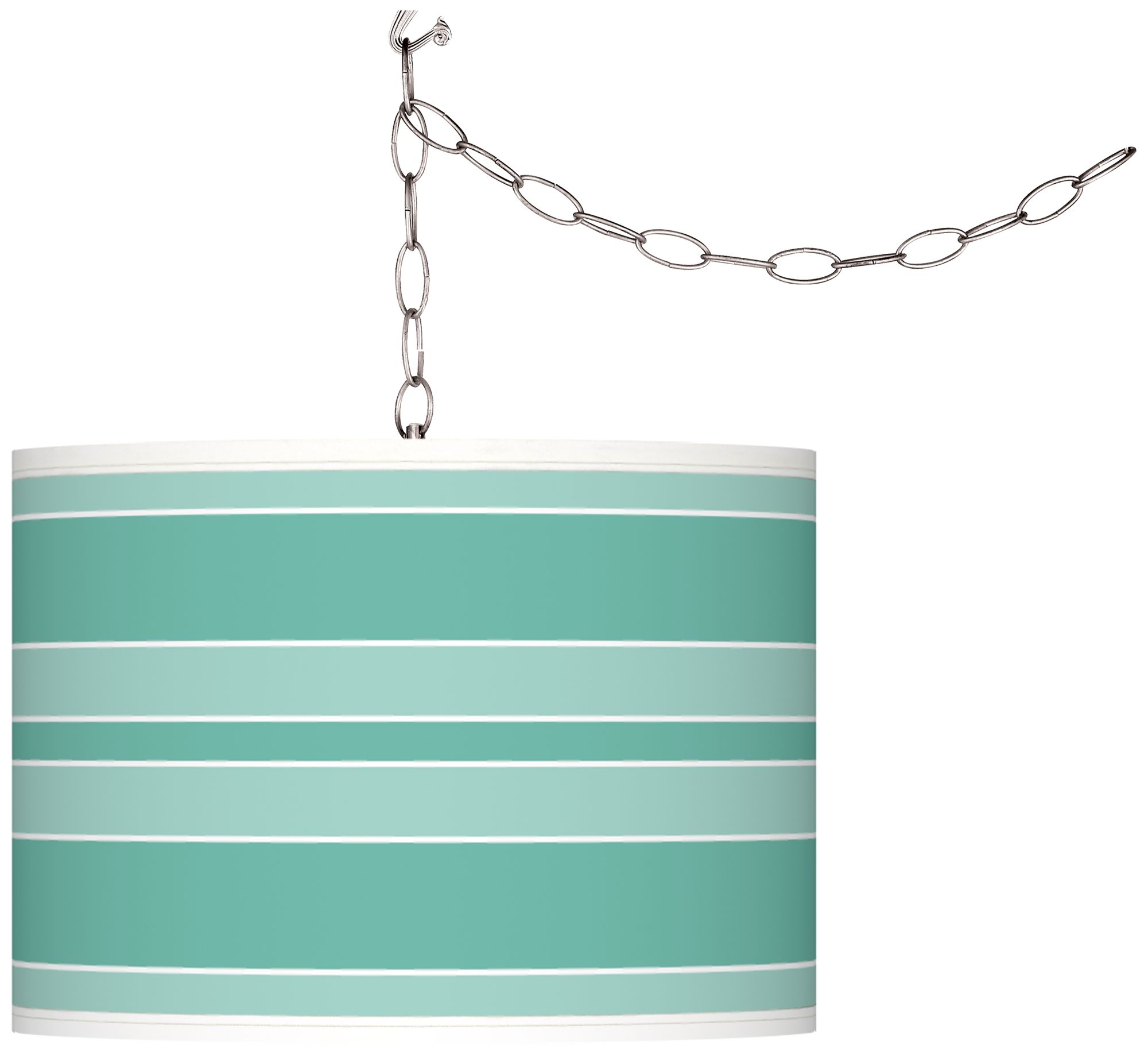 Larchmere Bold Stripe Giclee Glow Plug-In Swag Pendant