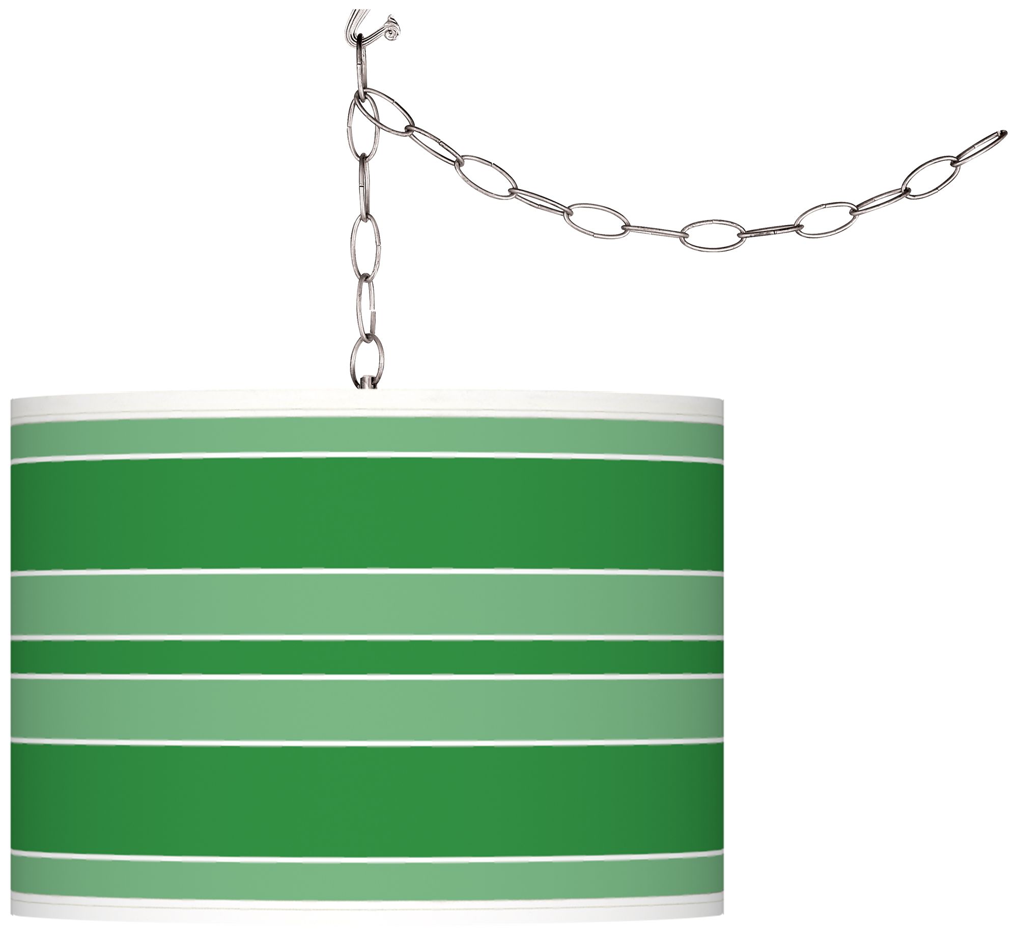 Envy Bold Stripe Giclee Glow Plug-In Swag Pendant