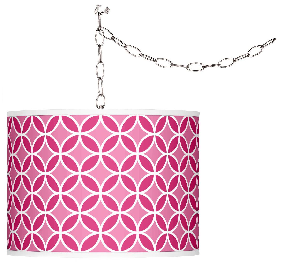 Beetroot Purple Circle Rings Plug-In Swag Pendant