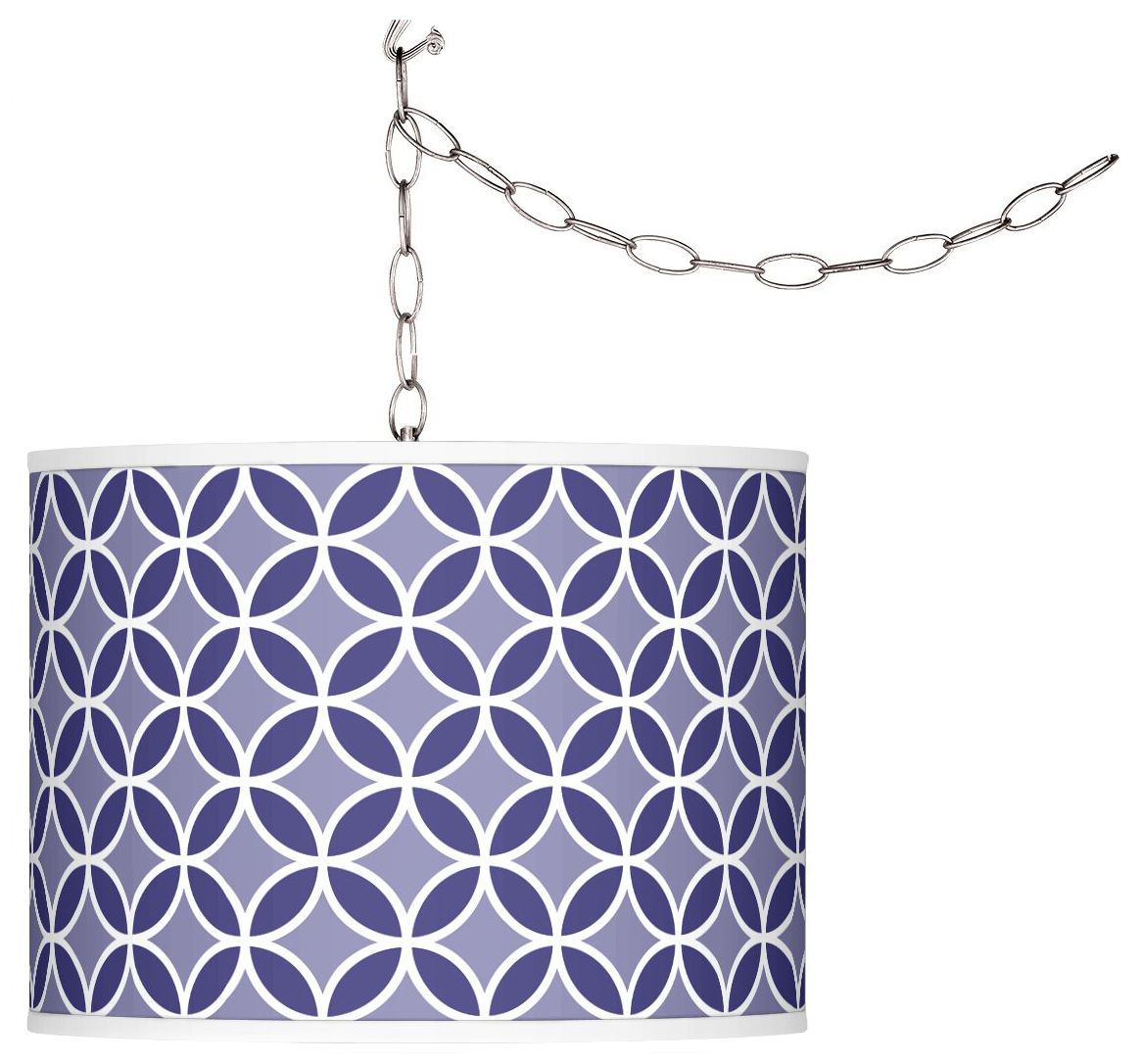 Valiant Violet Circle Rings Plug-In Swag Pendant