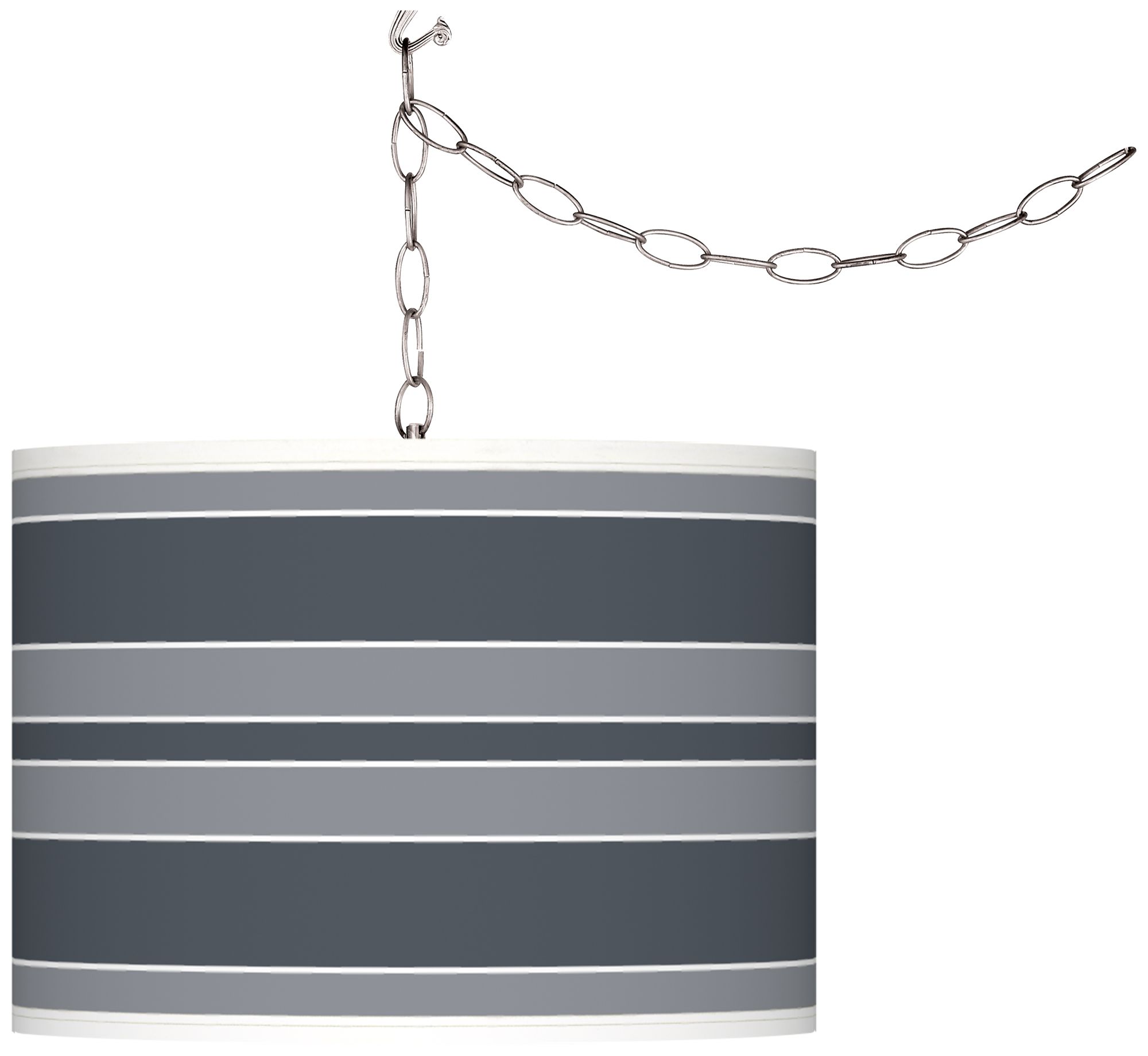 Turbulence Bold Stripe Giclee Glow Plug-In Swag Pendant