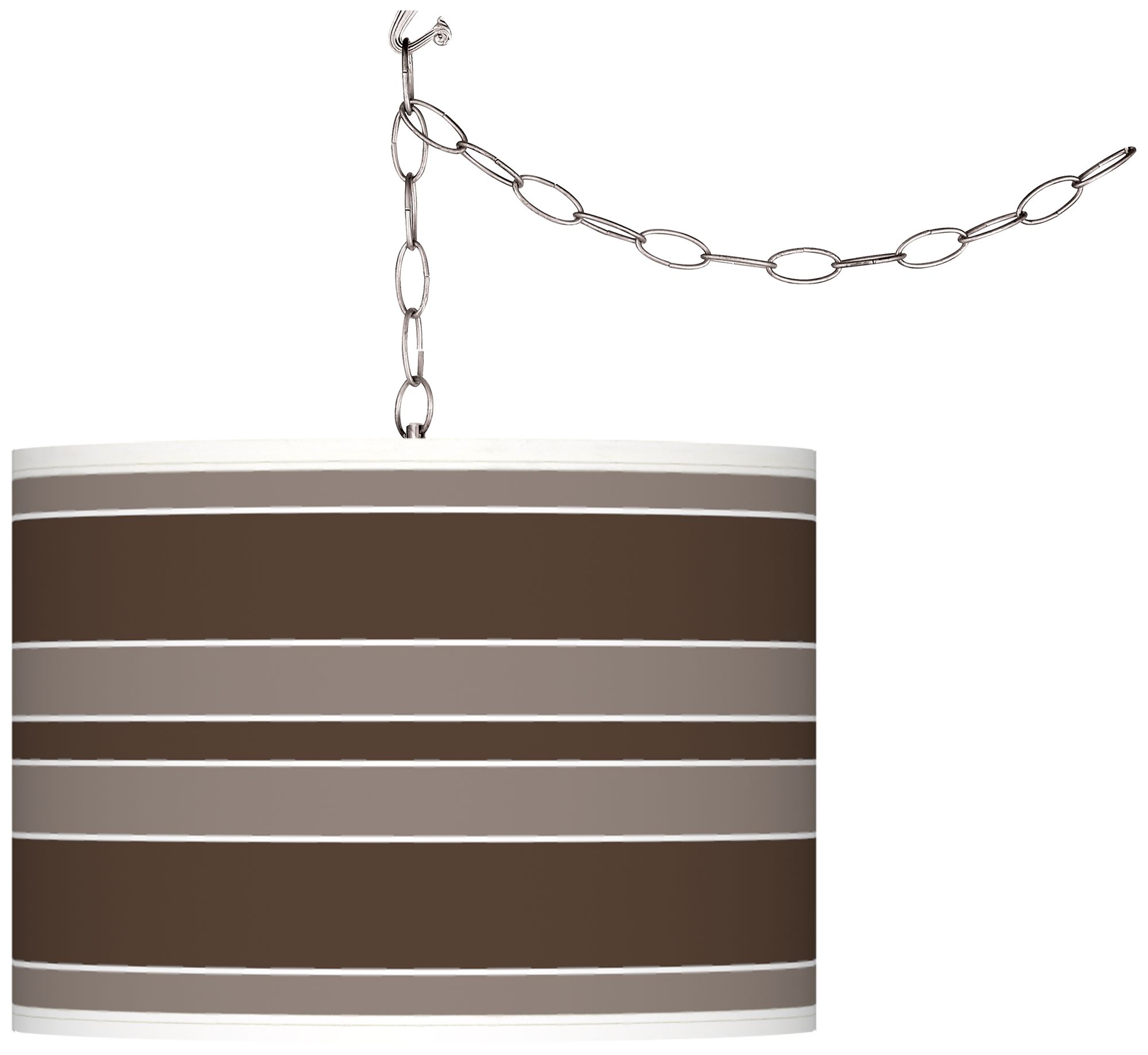 Carafe Bold Stripe Giclee Glow Plug-In Swag Pendant