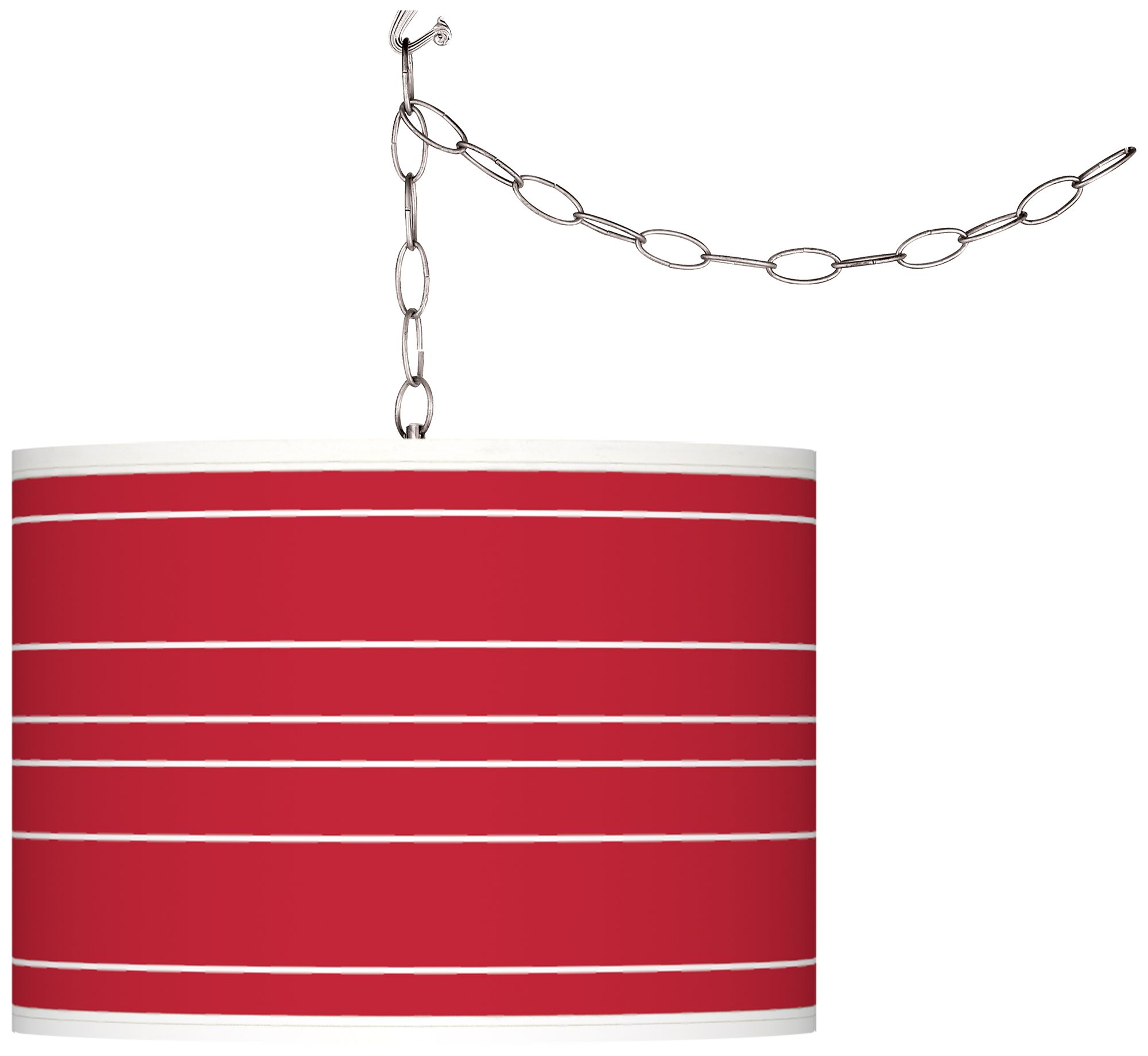 Samba Bold Stripe Giclee Glow Plug-In Swag Pendant