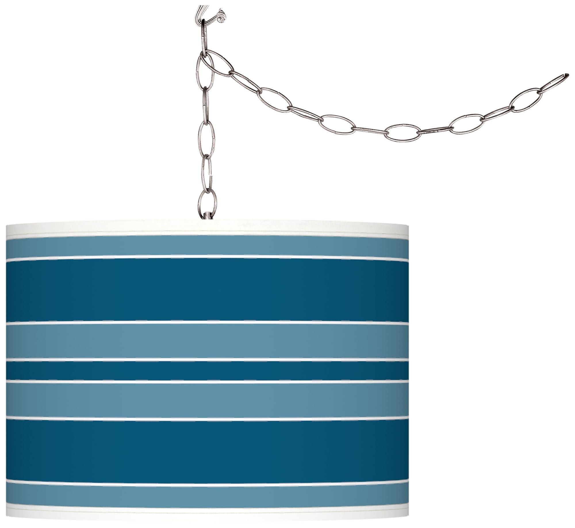 Bosporus Bold Stripe Giclee Glow Plug-In Swag Pendant