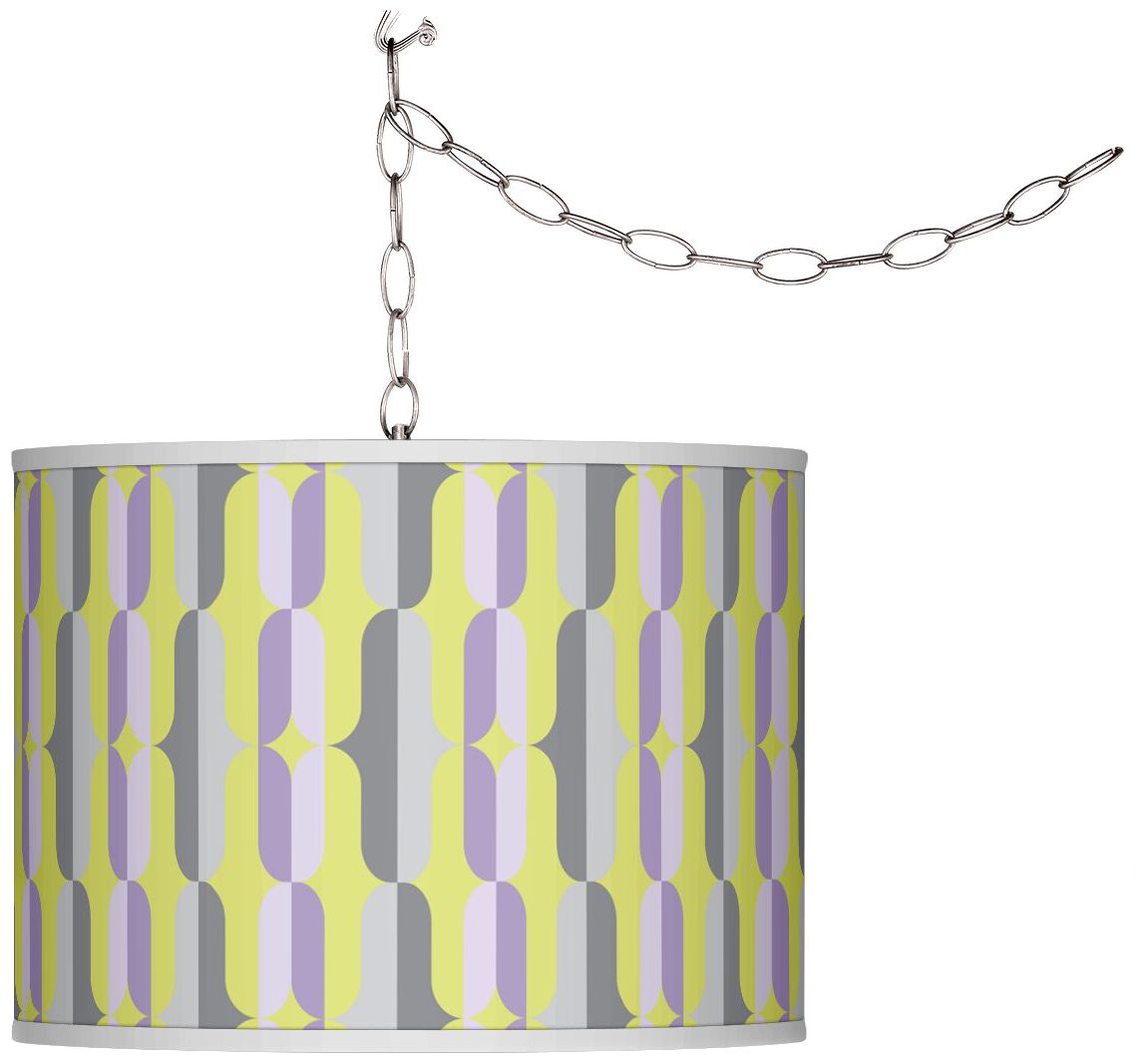 Side By Side Giclee Glow Plug-In Swag Pendant