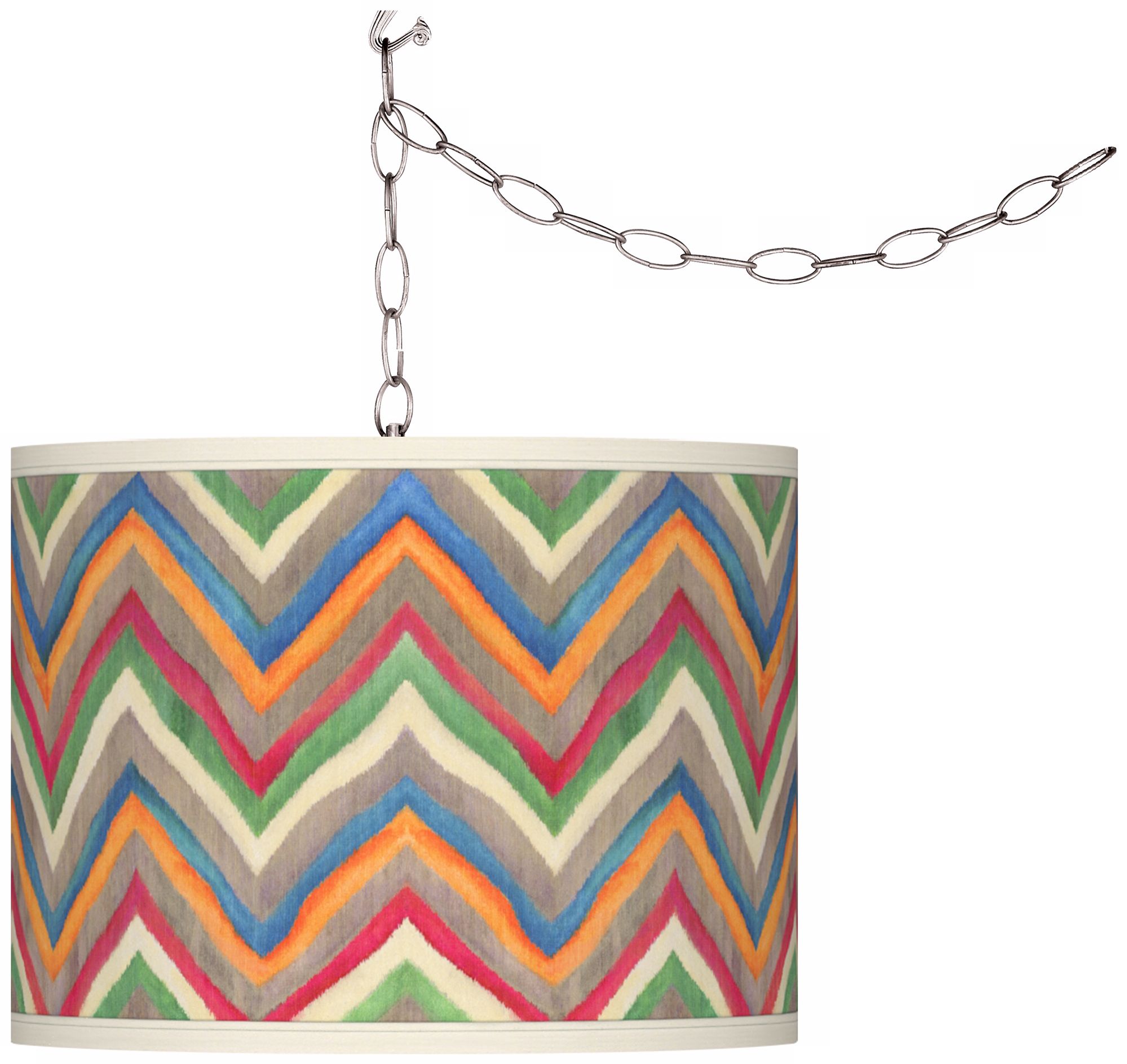 Canyon Waves Giclee Glow Plug-In Swag Pendant