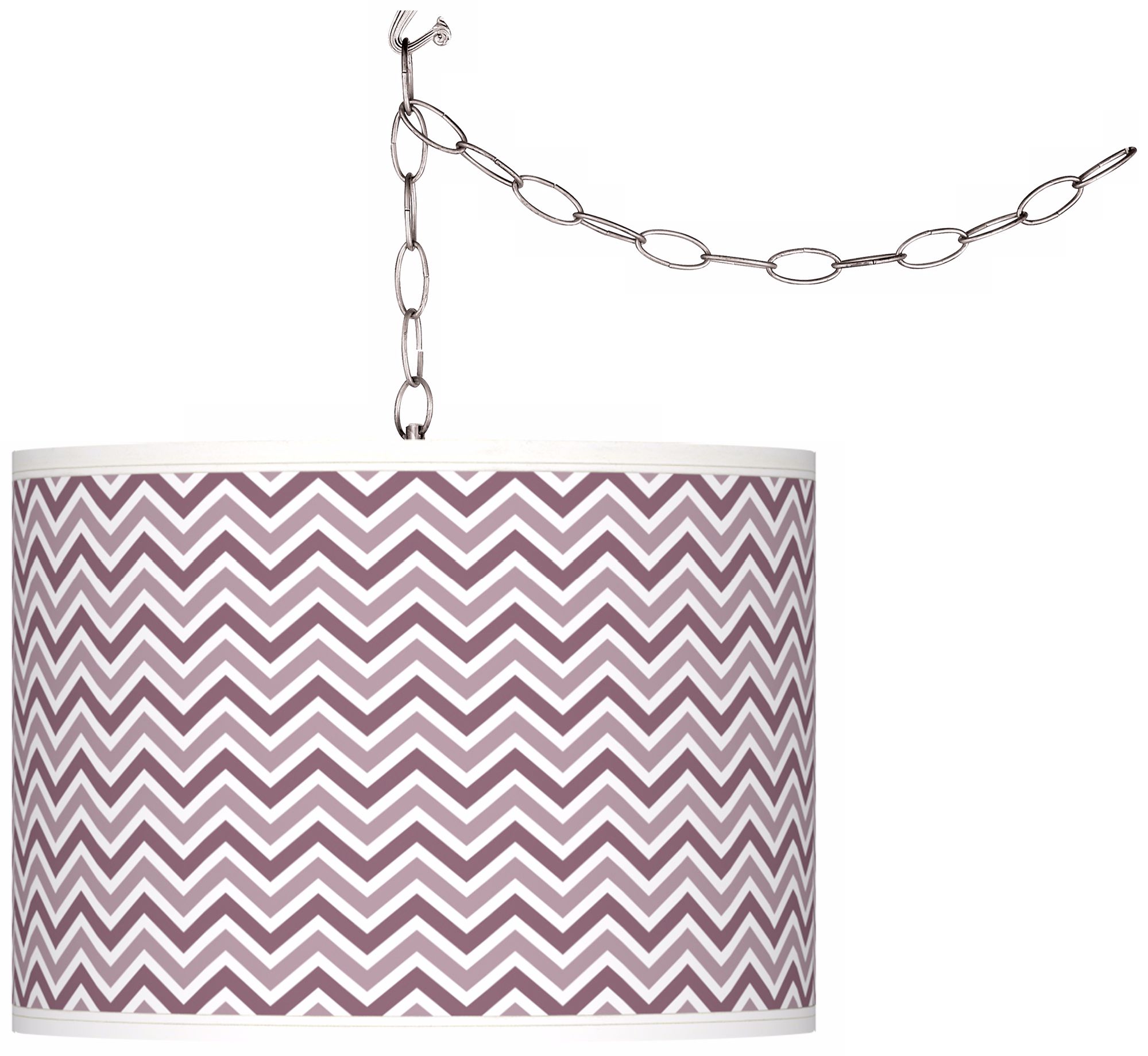 Plum Dandy Narrow Zig Zag Giclee Glow Plug-In Swag
