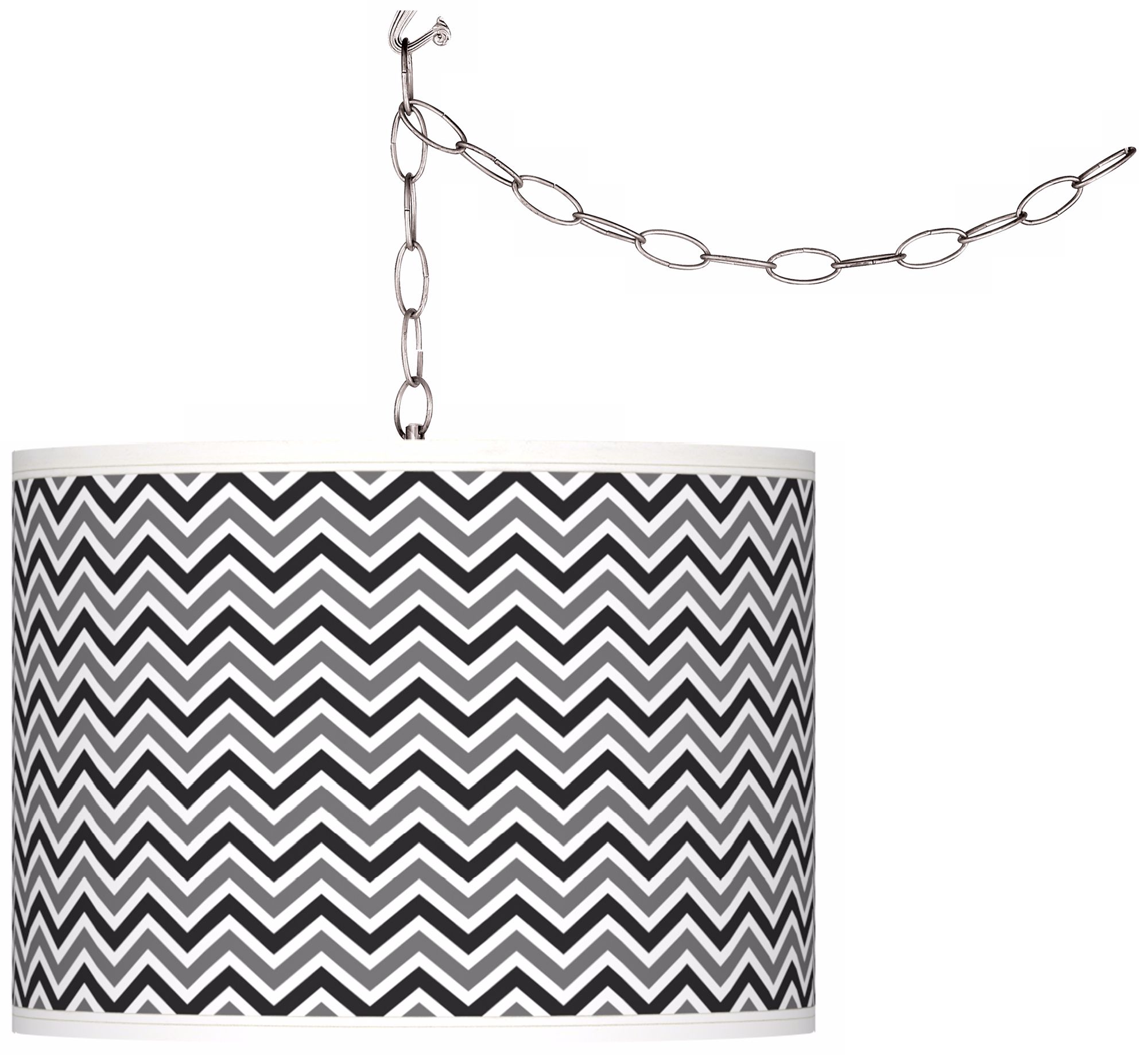 Tricorn Black Narrow Zig Zag Giclee Glow Plug-In Swag