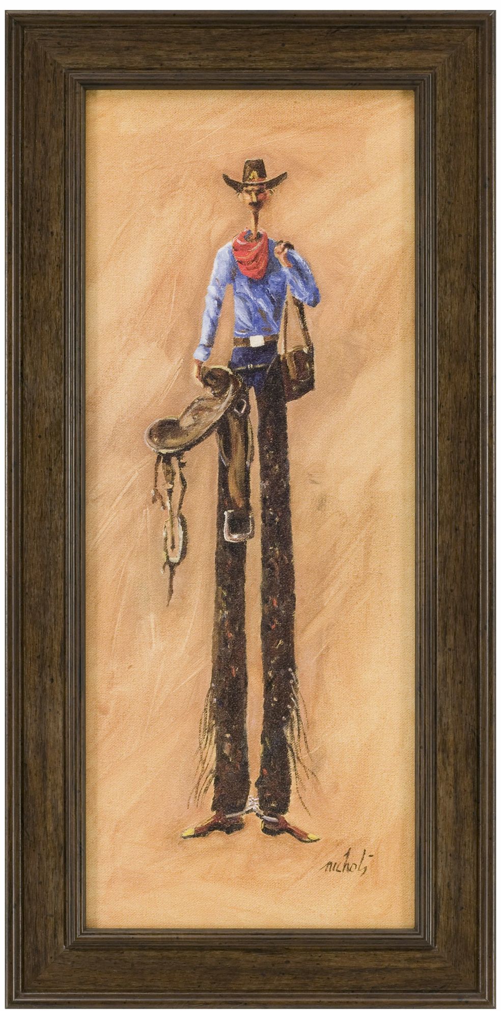 Desperado 23" High Framed Western Wall Art