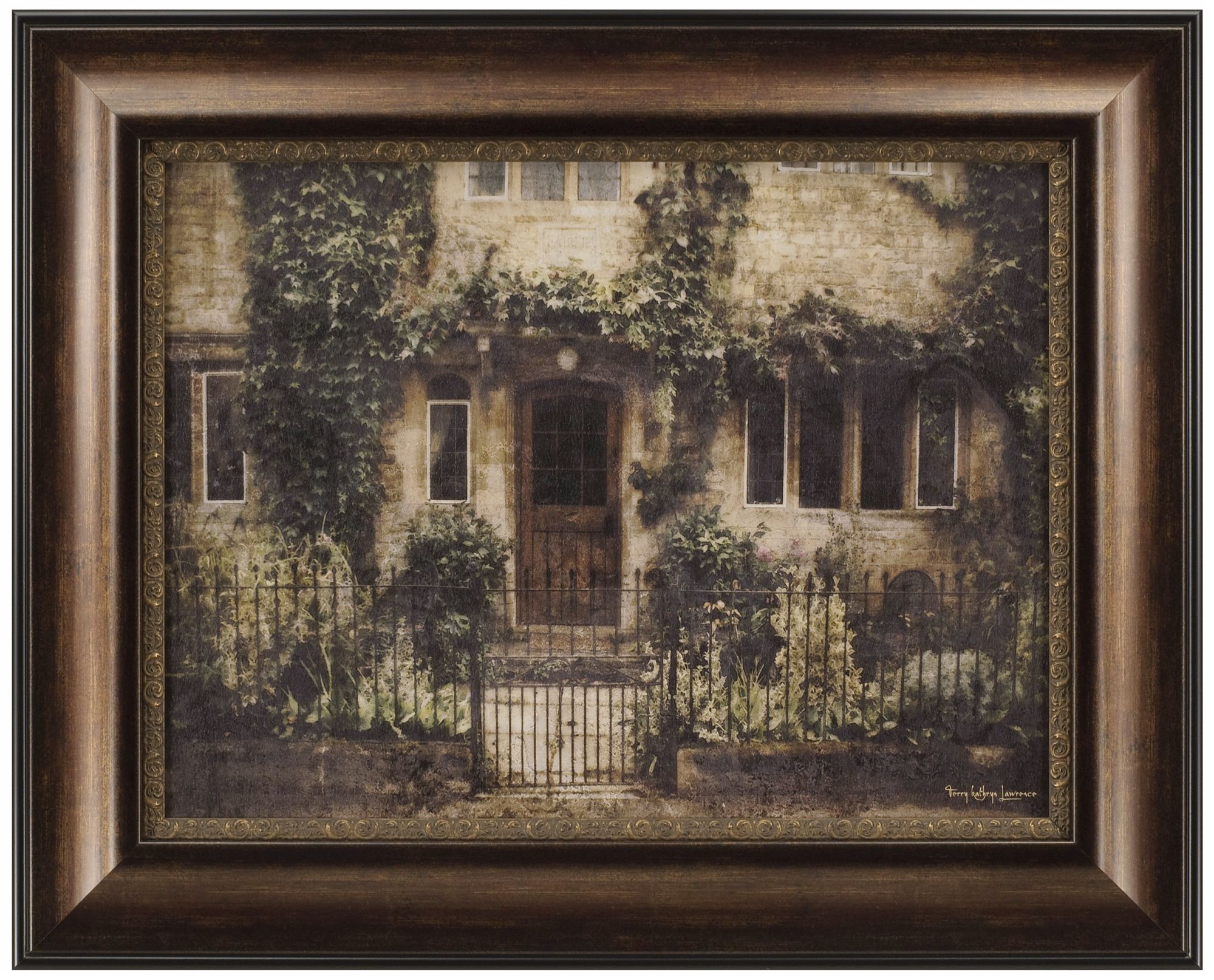 English Cottage IV Framed 31 1/2" High Country Wall Art
