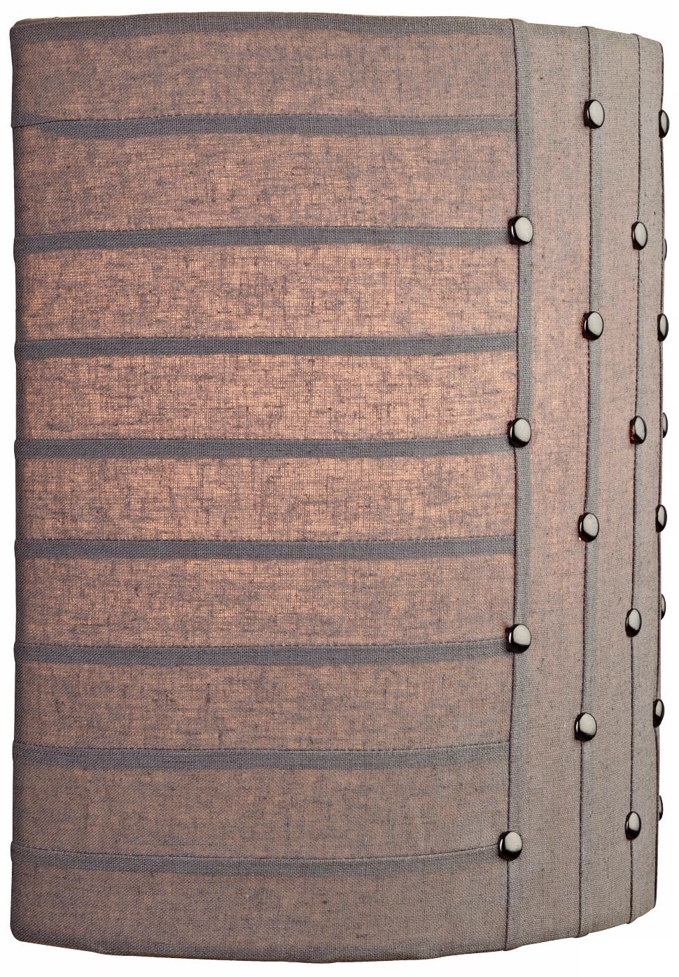 LBL Elba 11" Striped Gray Fabric LED Wall Sconce