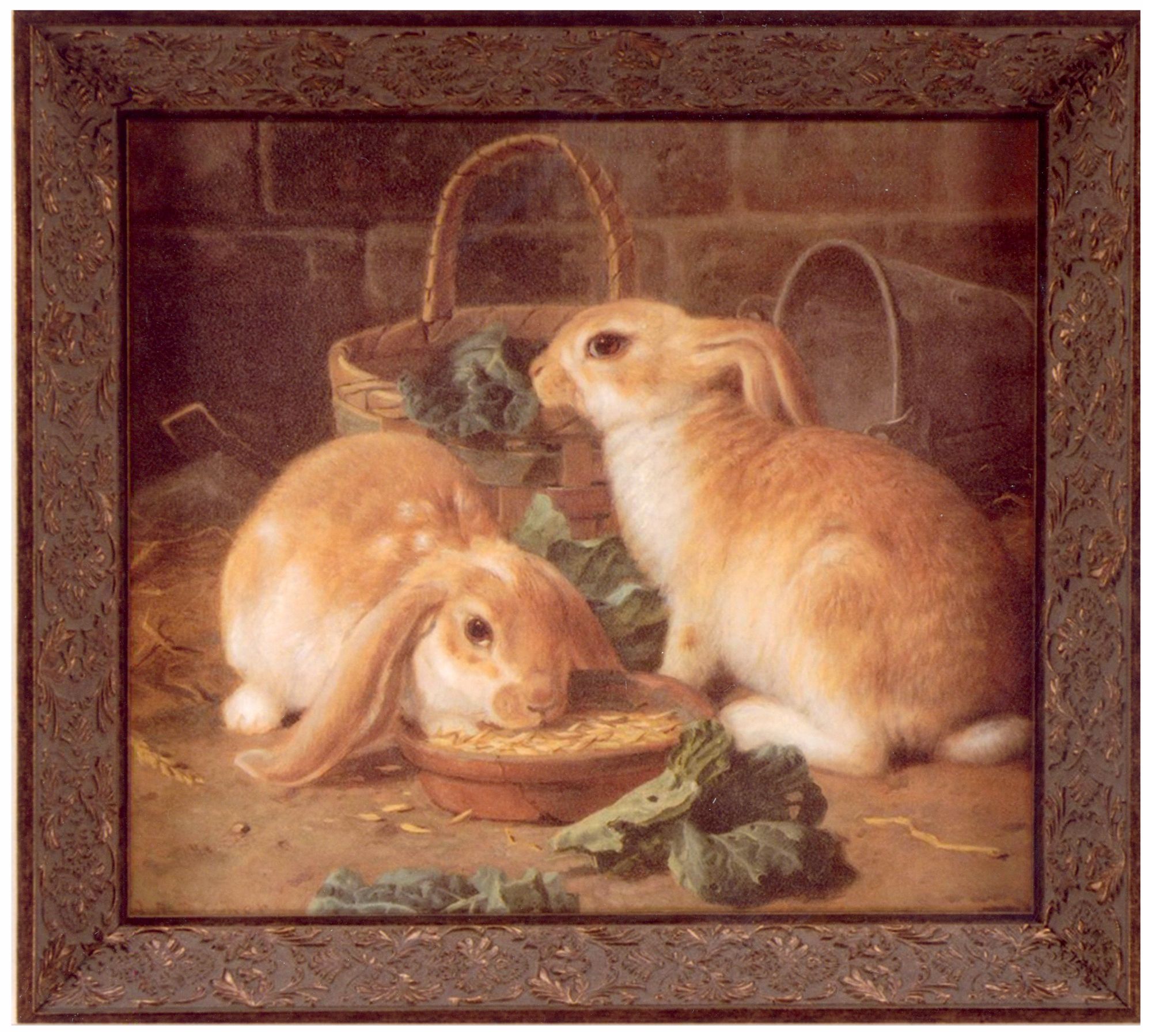 Bunnies Meal 17 3/4" Wide Wall Art