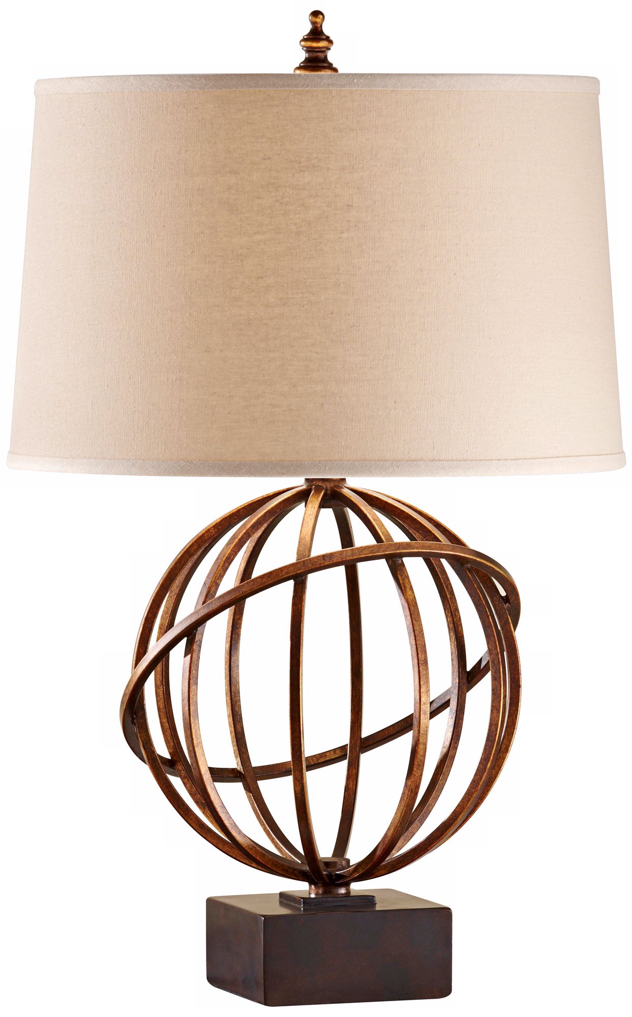 Murray Feiss Spencer Gold and Walnut Table Lamp