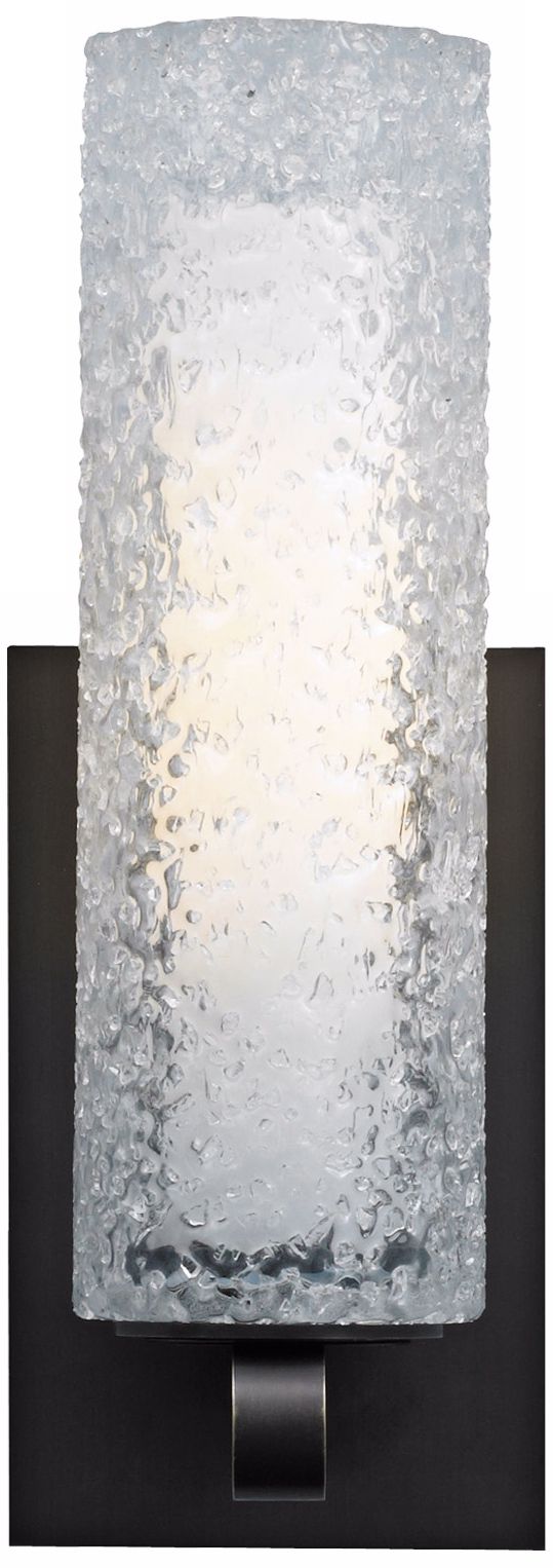 LBL Mini-Rock Candy 12" Clear Glass Wall Sconce