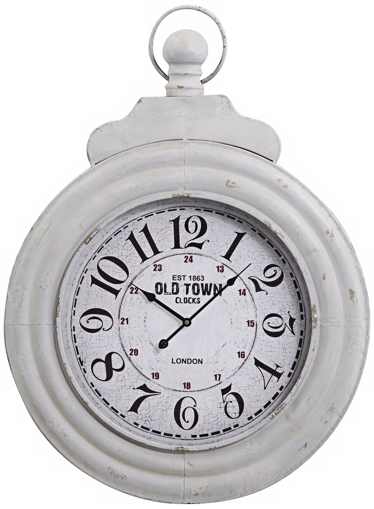 Cooper Classics Dillon 34" High Ivory Wall Clock