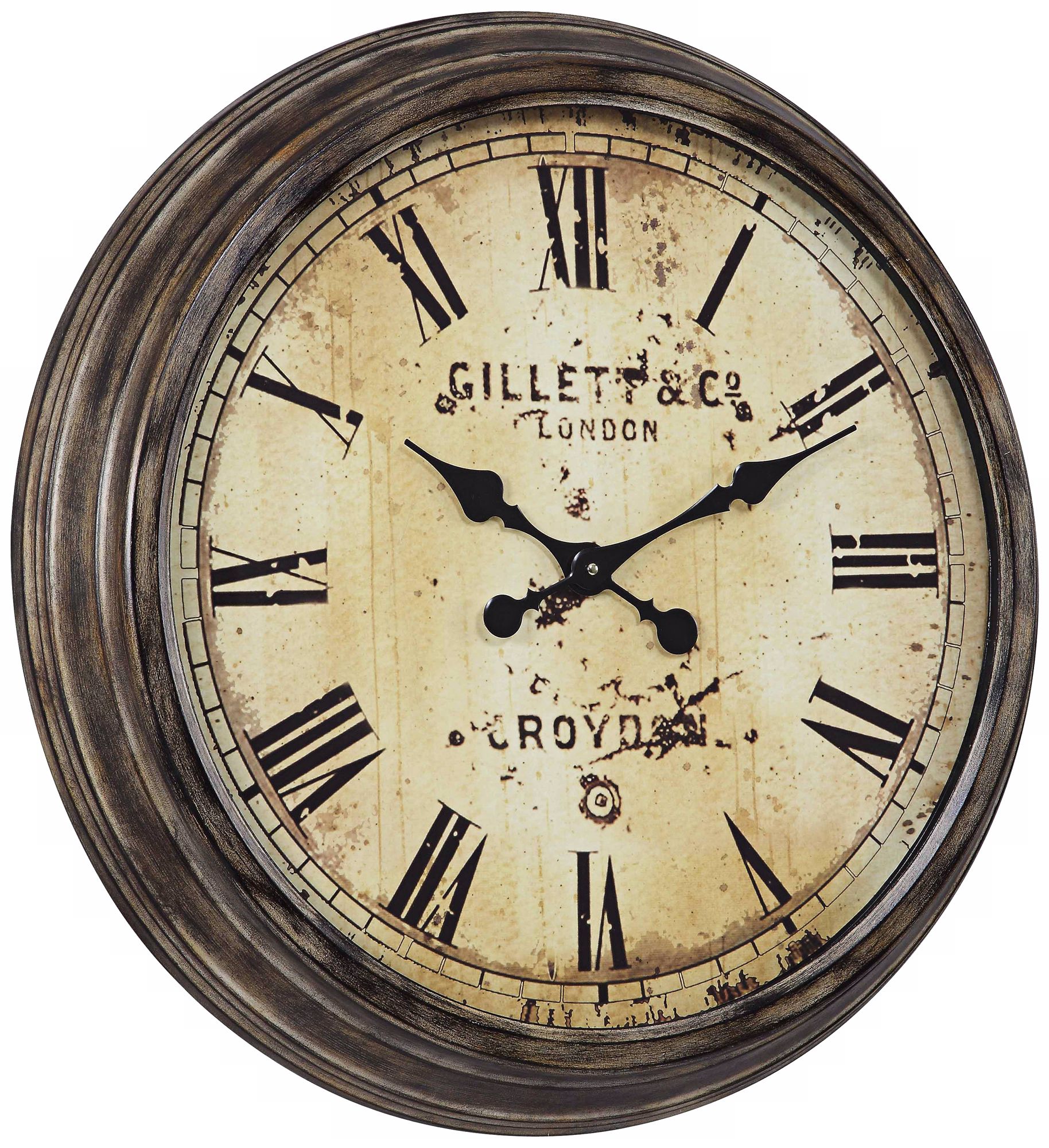 Cooper Classics Frye 27 1/2" Wide Aged Wall Clock