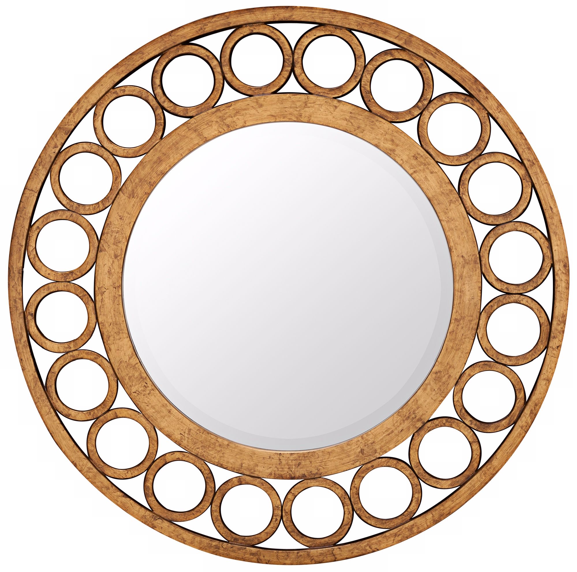 Cooper Classics Nevis Round 36" Gold Wall Mirror