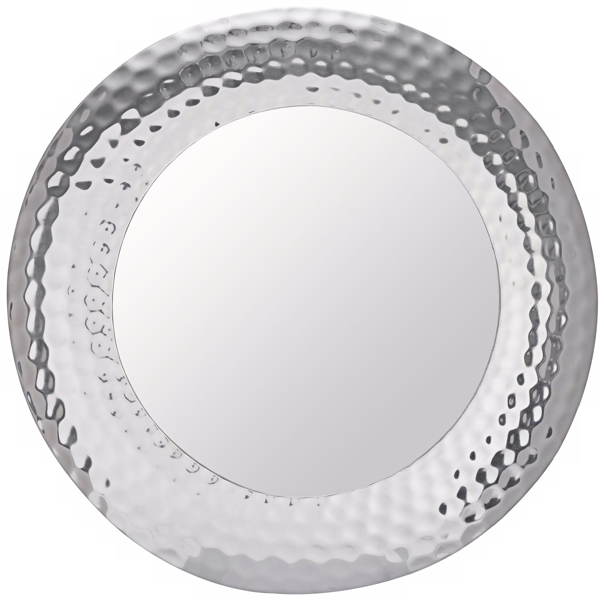 Cooper Classics Kindel Round 34" Nickel Wall Mirror