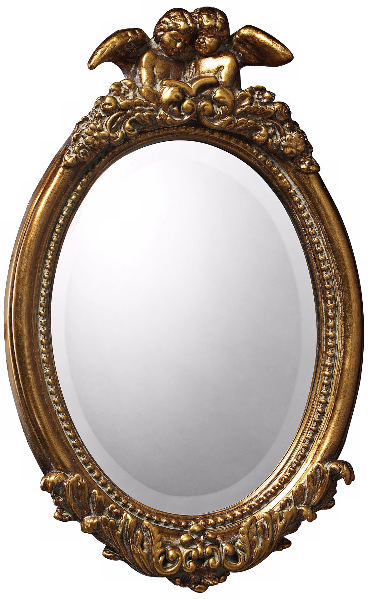 Bronville 23" High Antique Gold Leaf Wall Mirror