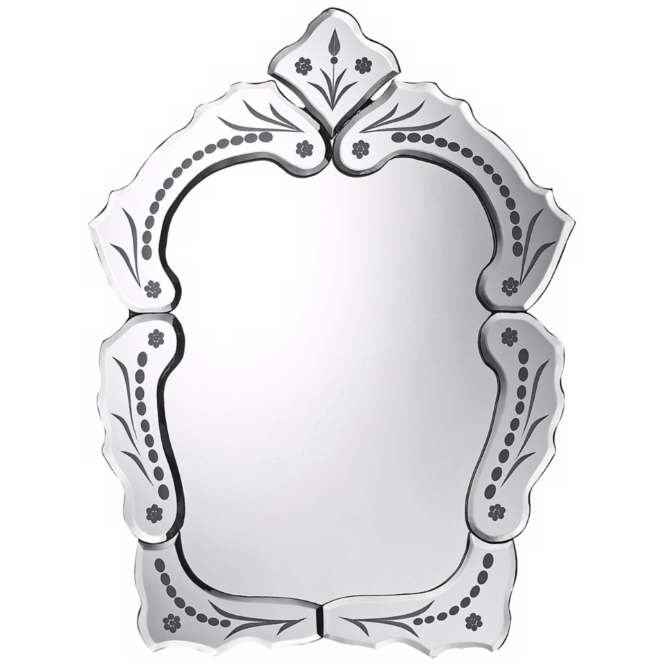 Wilmington 20" High Etched Wall Mirror   #X7122