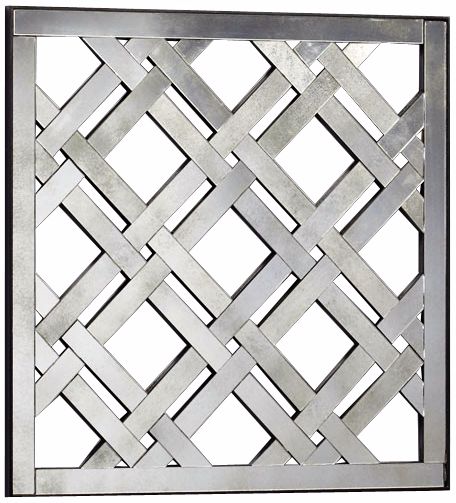 Old World 24" Square Decorative Geometric Wall Mirror