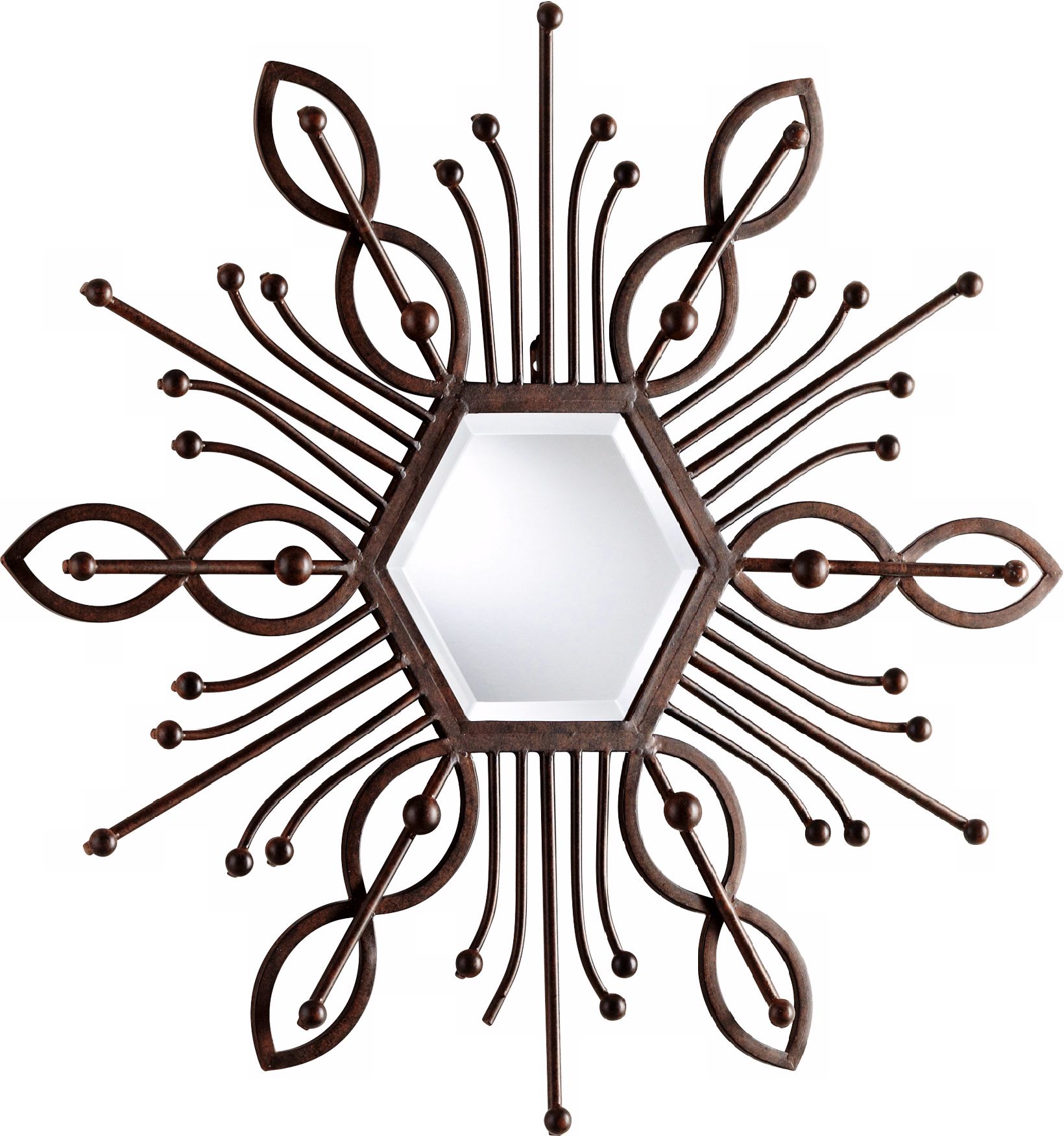 Pico 39 1/2" High Decorative Iron Wall Mirror