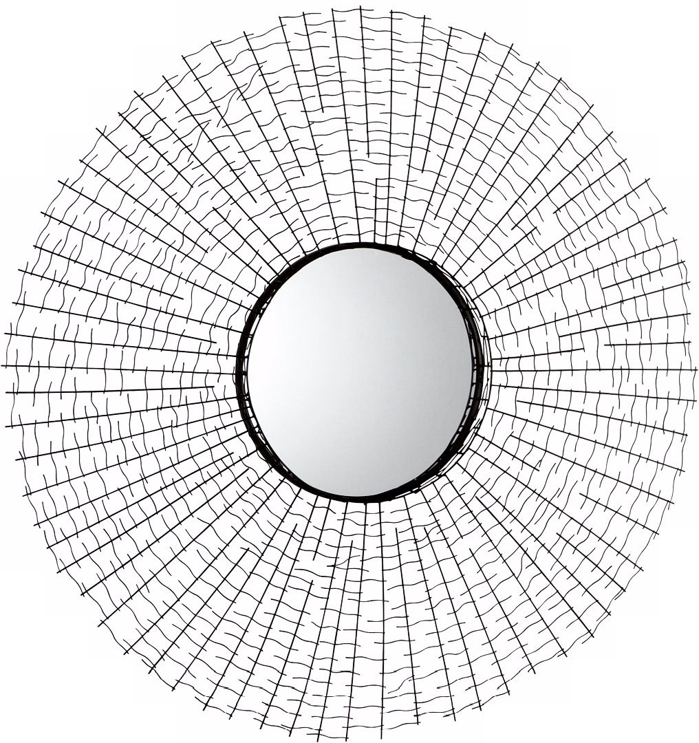 Roxie 1 30" Round Graphite Wall Mirror