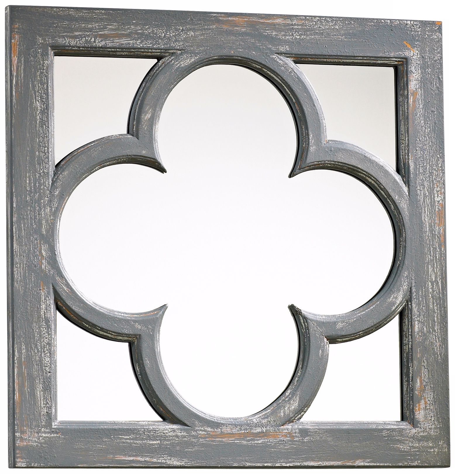 Ashwell 16 3/4" Wide Gray Wood Wall Mirror