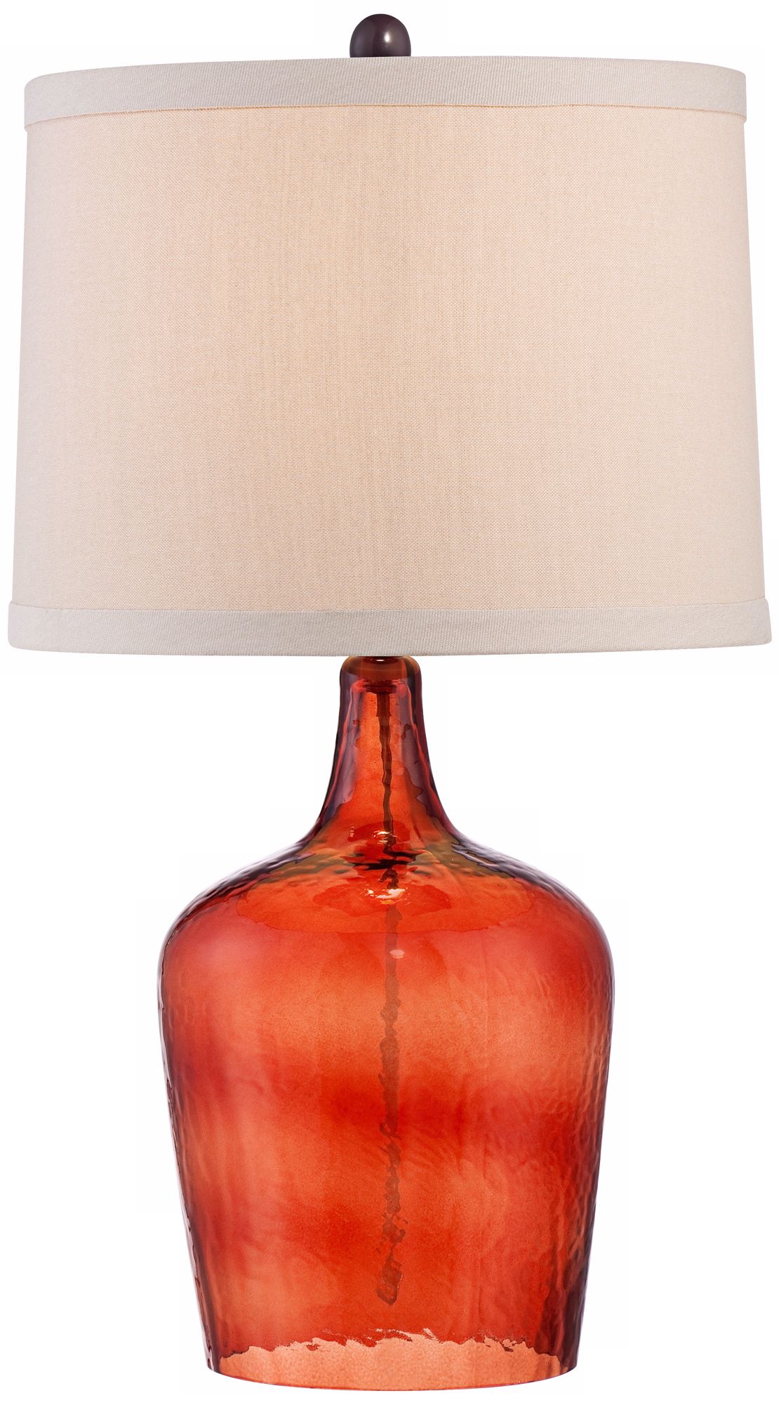 Eastport Cranberry Textured Glass Table Lamp