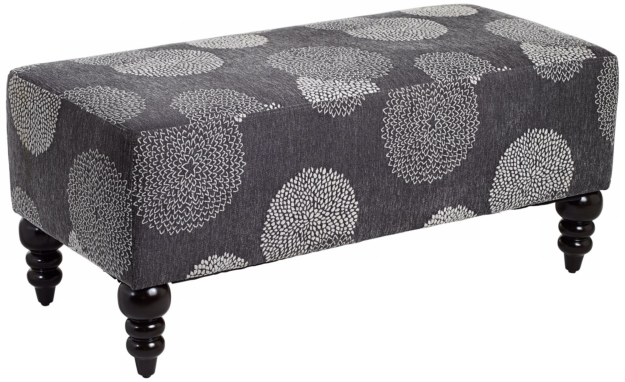 Tara Mum Blue-Gray Upholstered Bench