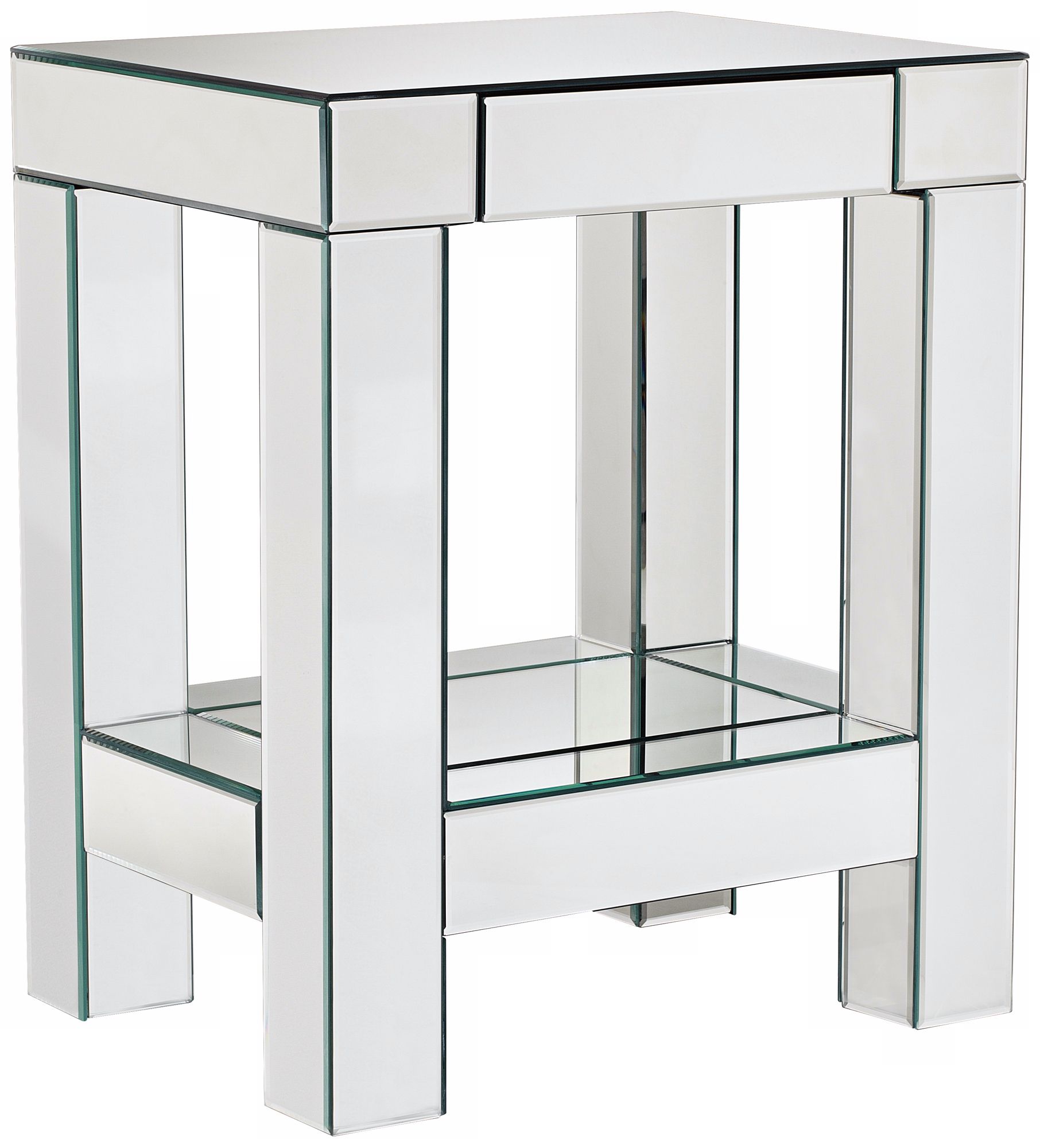 Roux Mirrored End Table
