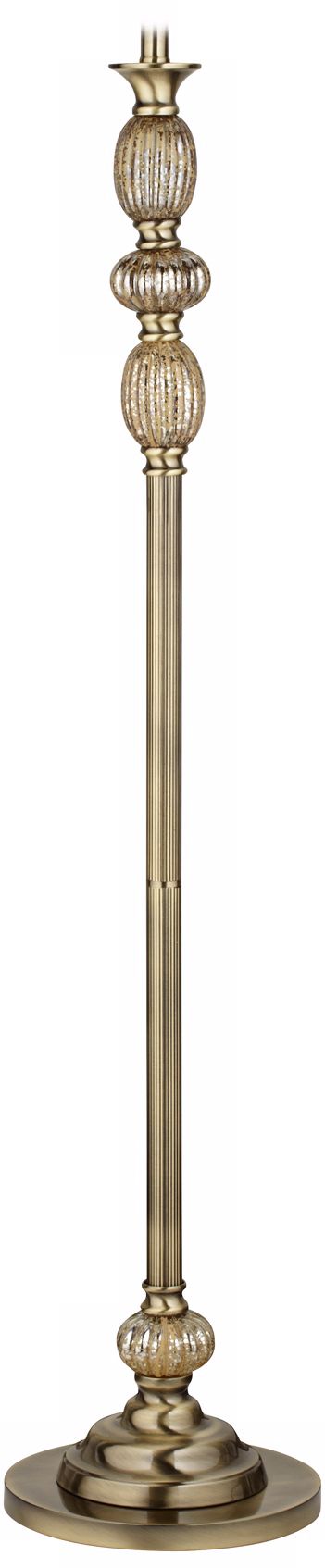 Satin Brass Mercury Glass Floor Lamp Base Only