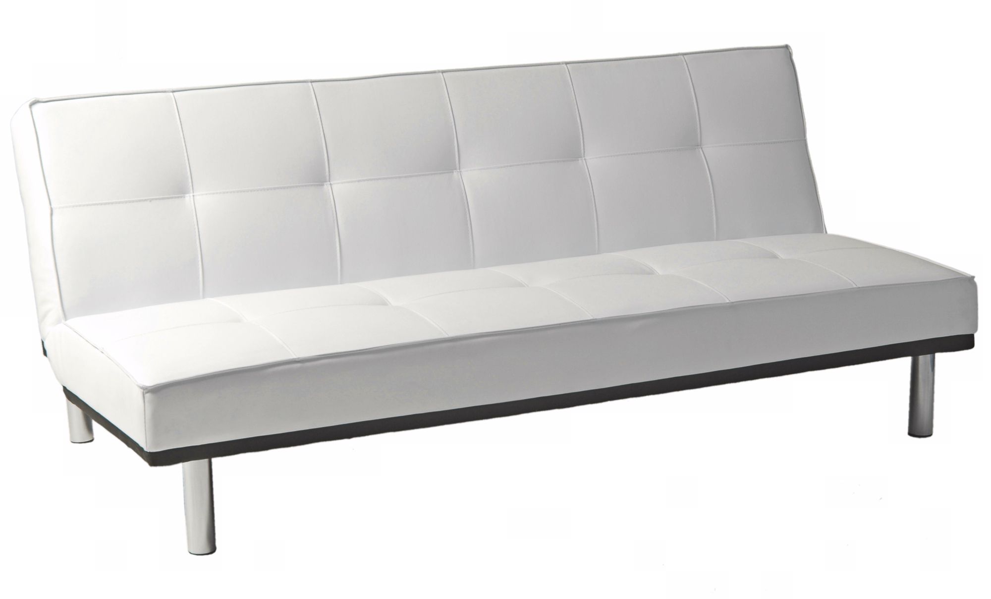 Sven White Leatherette Sofa Bed