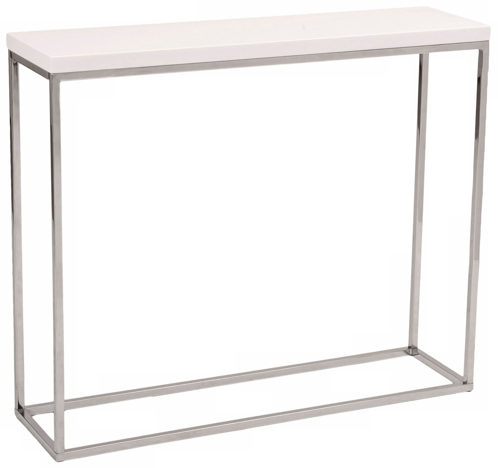 Teresa White Steel Console Table